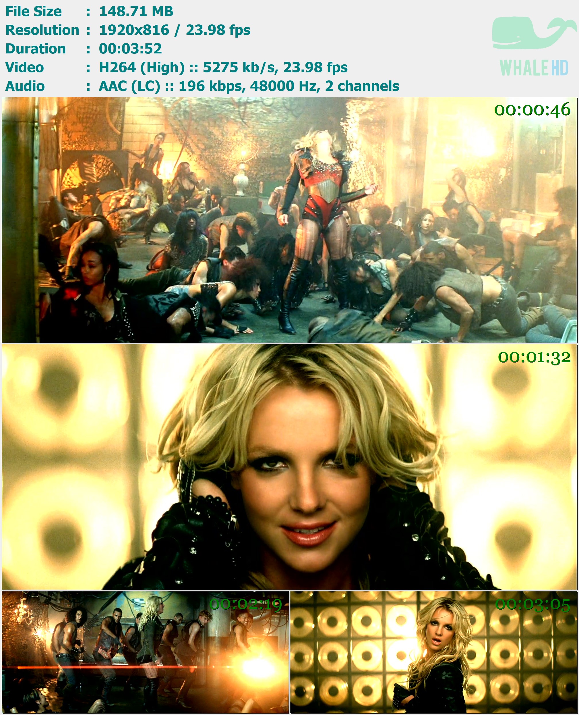 Britney Spears - DANCE Till The World Ends 2011 𝐕𝐄𝐕𝐎 816p H264 - 148.71MB