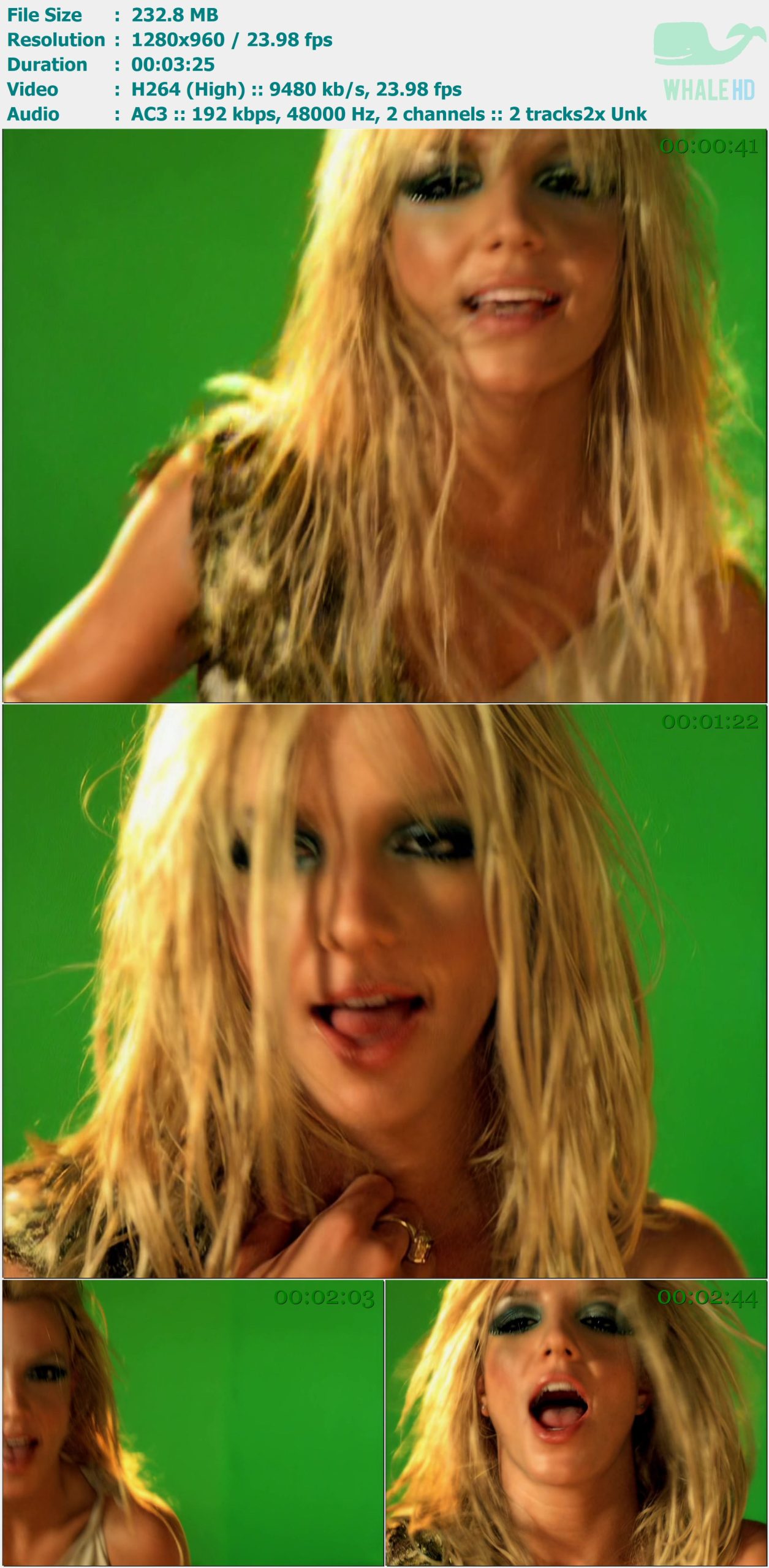 Britney Spears - I'm A Slave 4 U (Green Screen) 2001 DVDRip MasterRip 960p H264 - 232.80MB