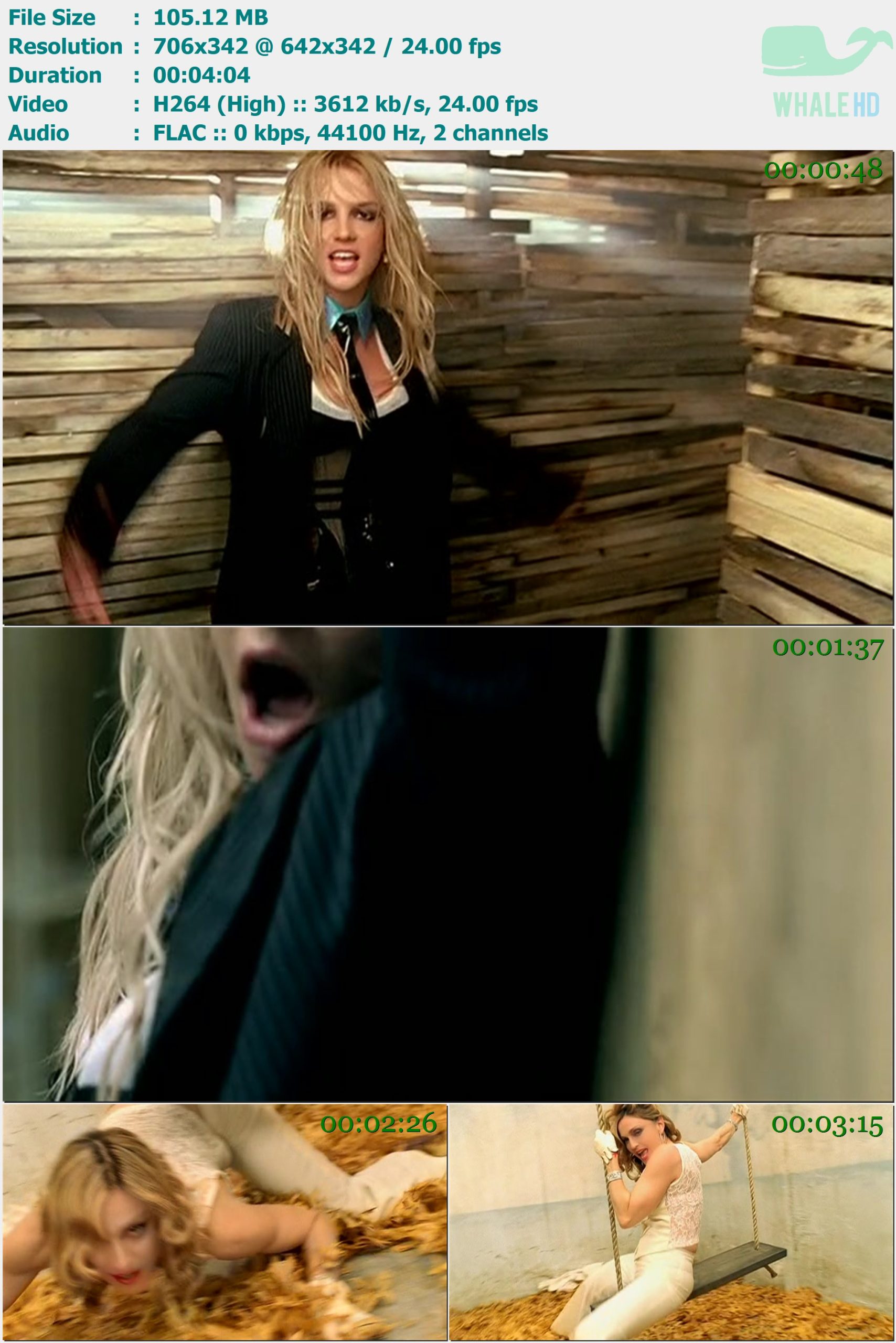 Britney Spears feat. Madonna - Me Against The Music 2003 DVDRip 342p X264 - 105.12MB