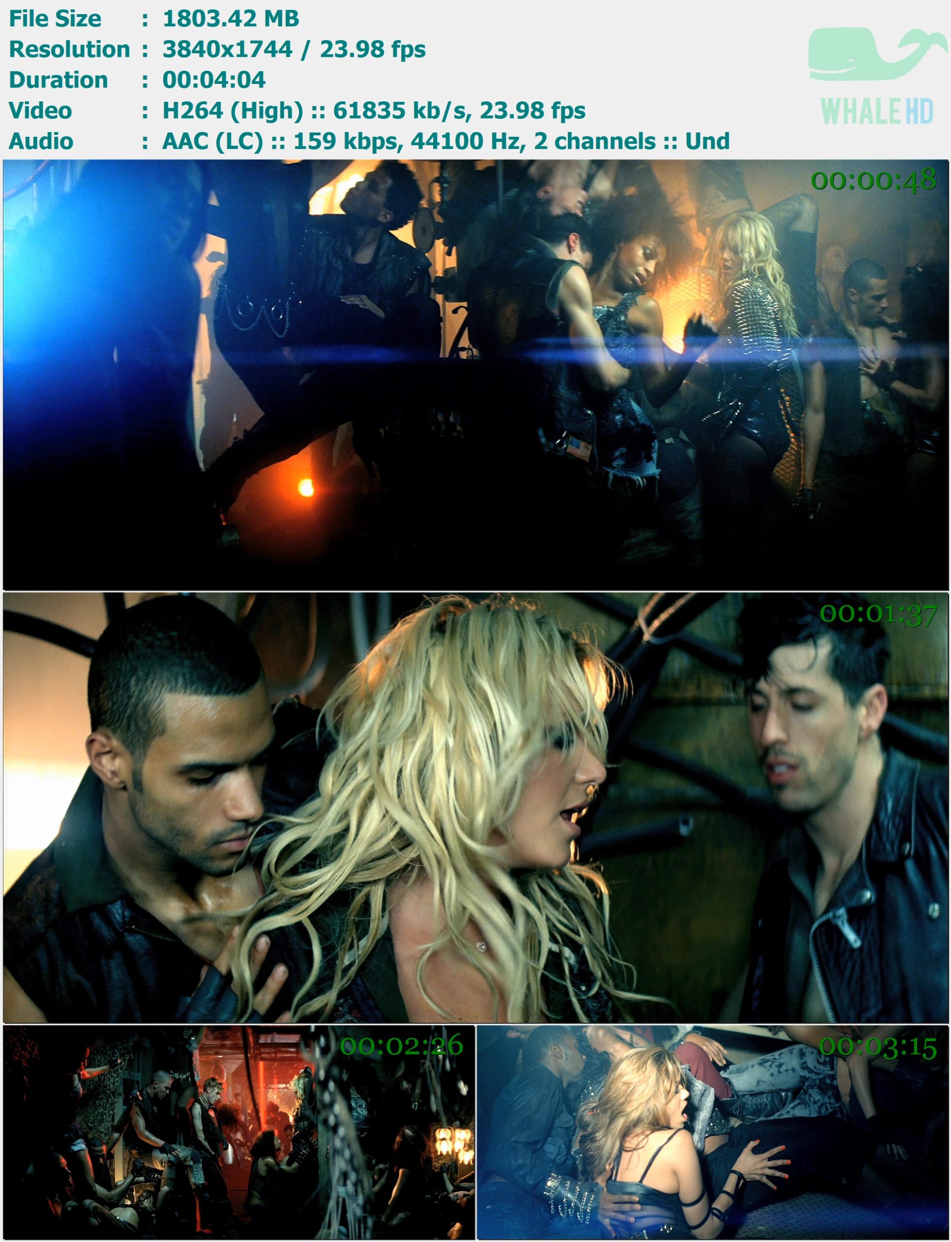 Britney Spears - Till The World Ends 2011 BDRip 1744p H264 - 1.76GB