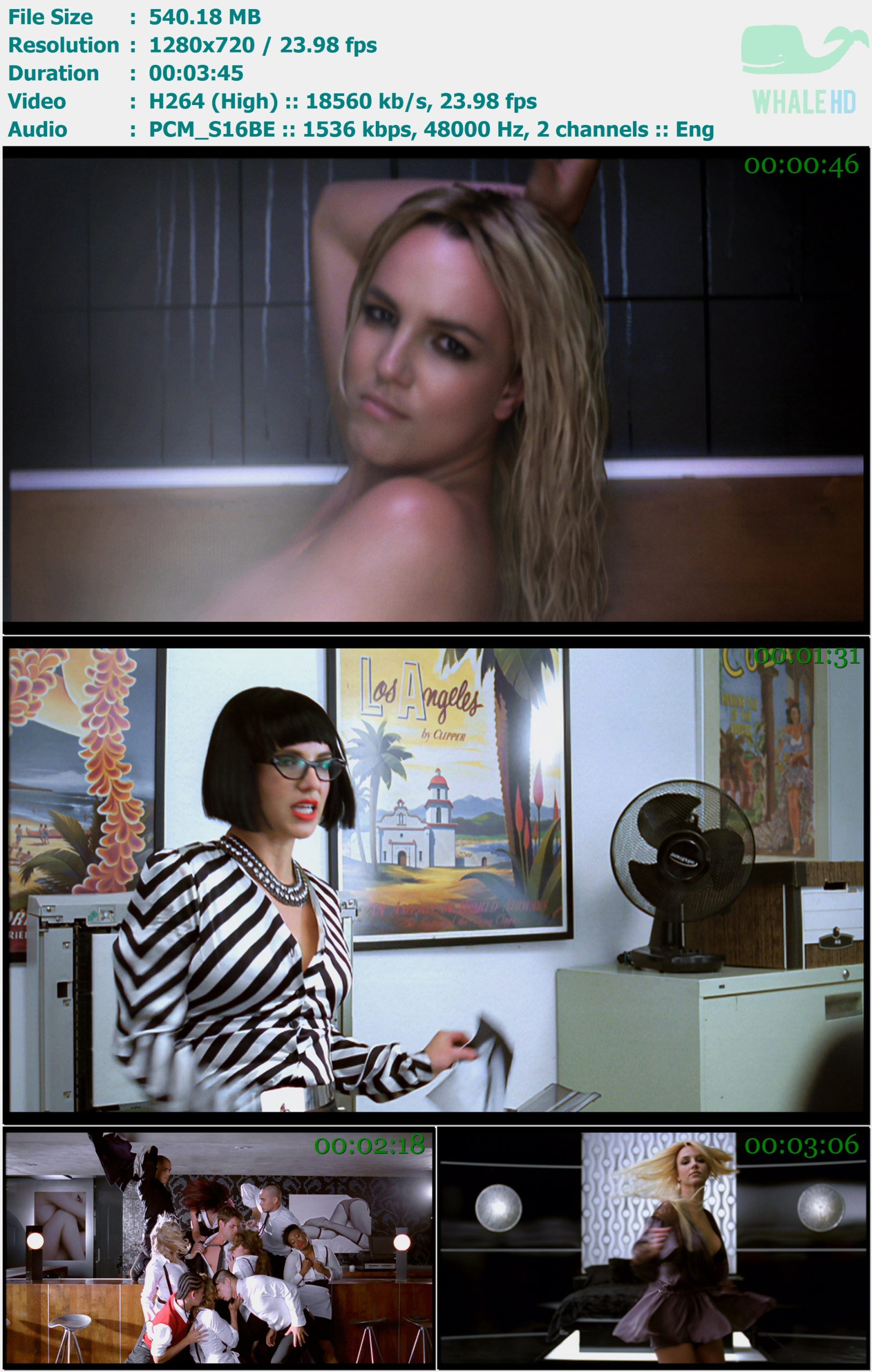 Britney Spears - Womanizer 2008 DVDRip 720p H264 - 540.18MB