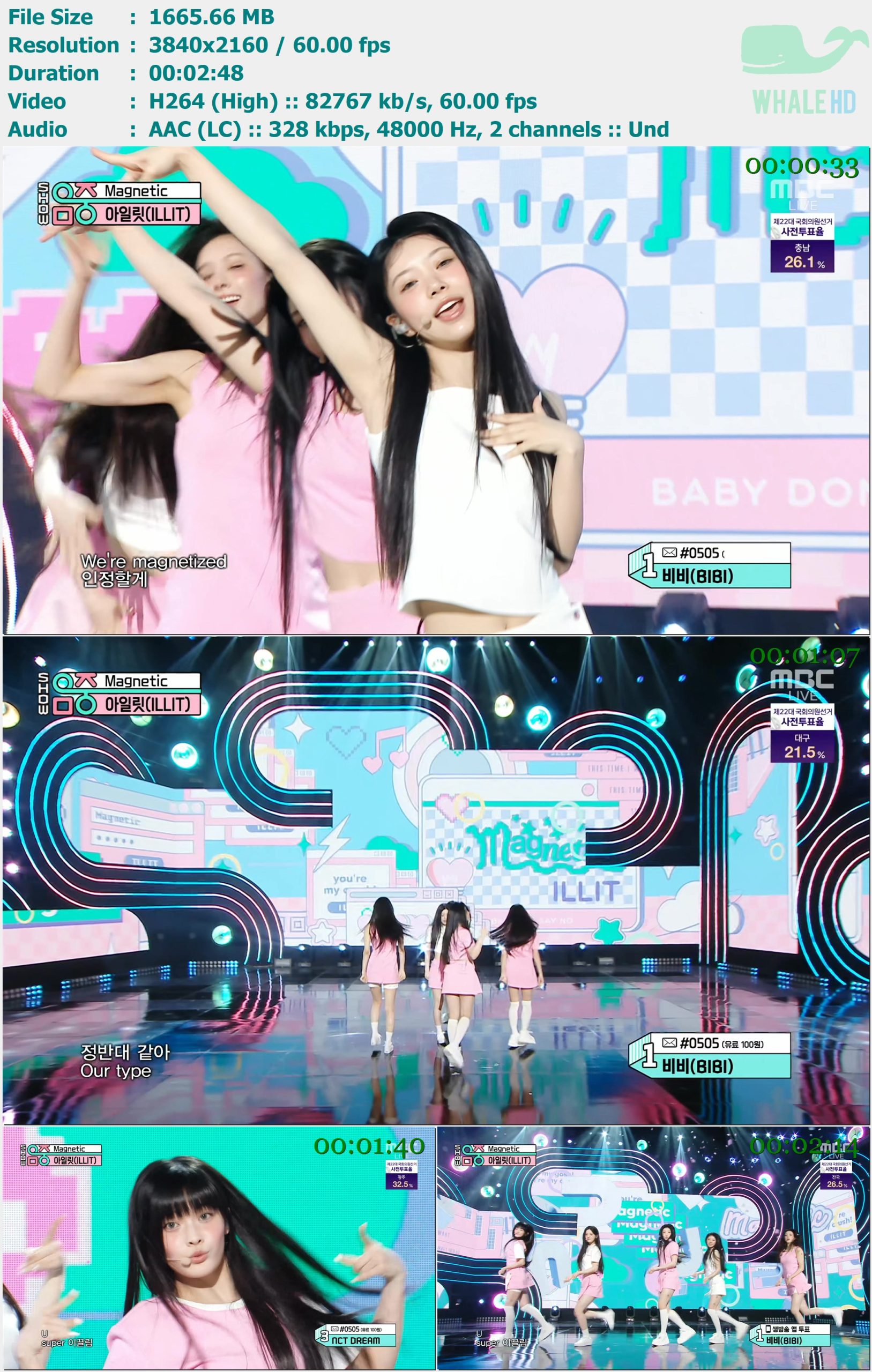 ILLIT - Magnetic (Show Music Core 音乐中心 2024-04-06) HDTV 2160p H264 - 1.63GB