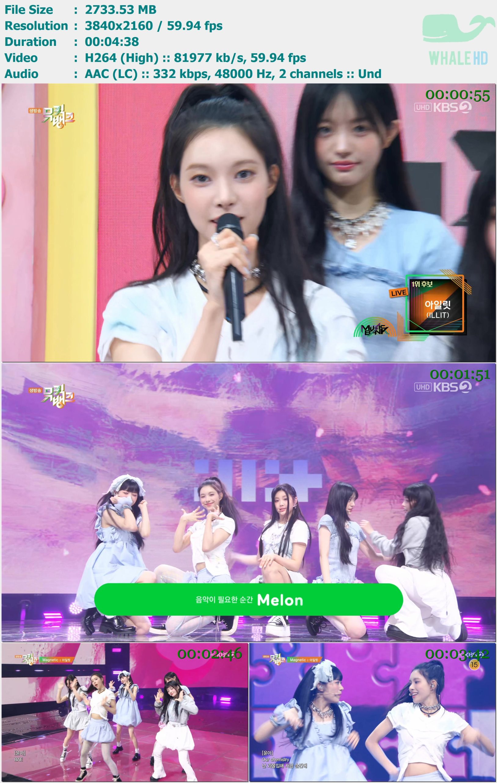 ILLIT - Magnetic   Talk (Music Bank 音乐银行 2024-04-05) HDTV 2160p H264 - 2.67GB