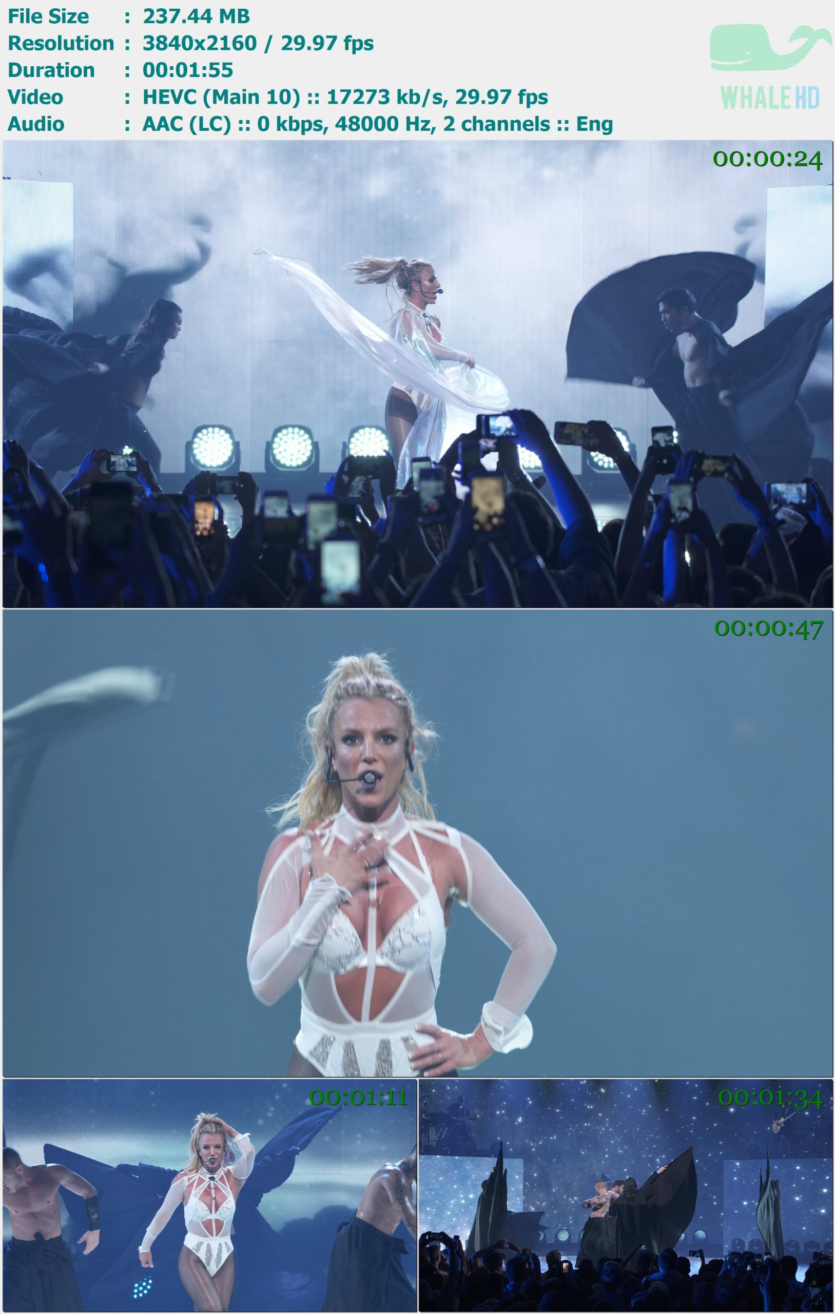 Britney Spears - Baby One More Time (Live from Apple Music Festival London 2016) AM 2160p H265 - 237.44MB