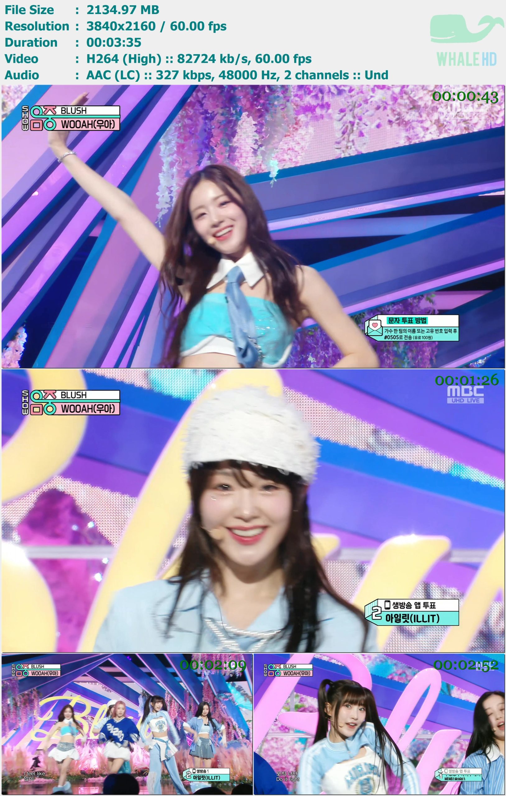 Woo!ah! - BLUSH (Show Music Core 音乐中心 2024-04-13) HDTV 2160p H264 - 2.08GB