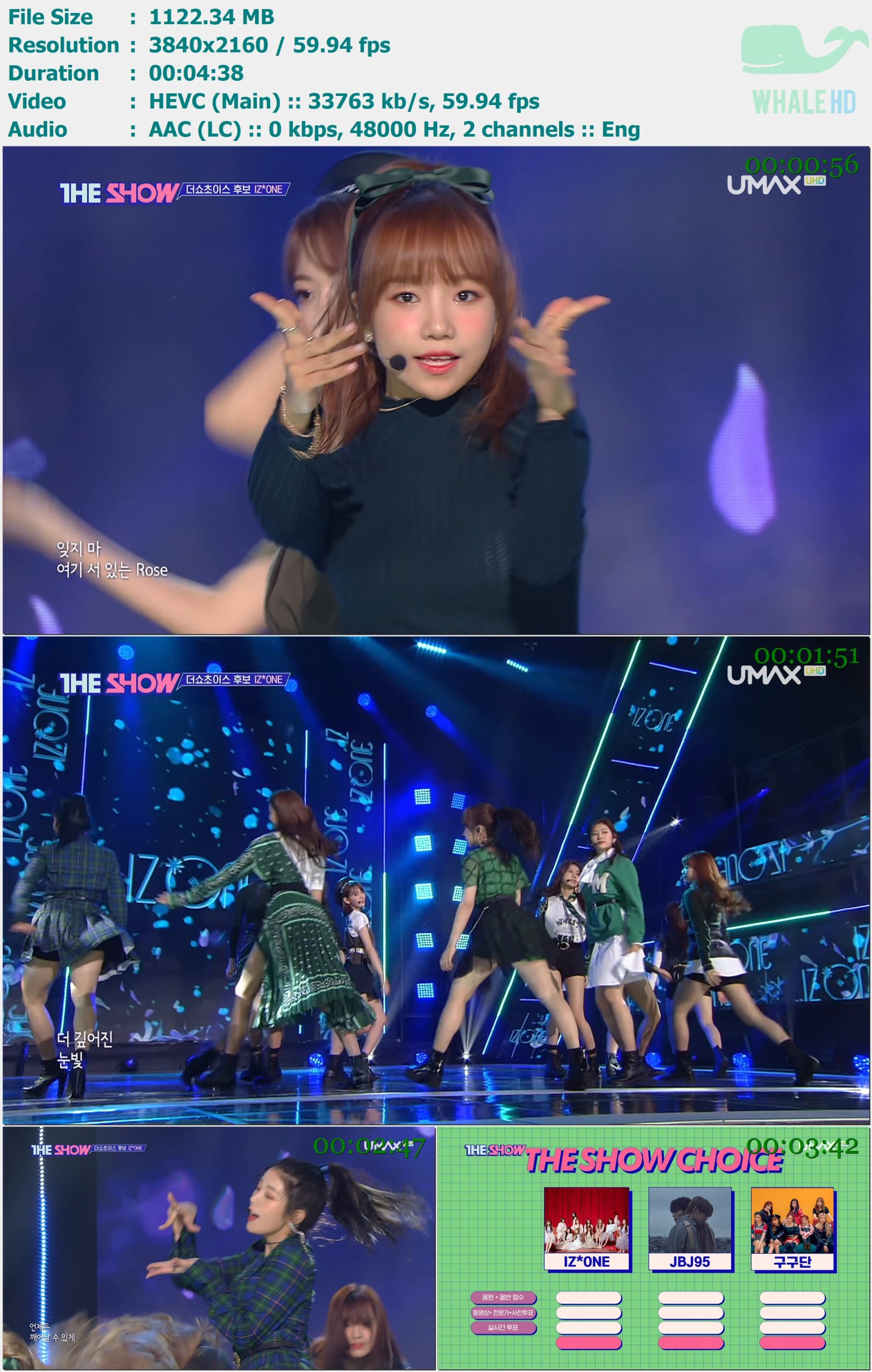 IZ*ONE - La Vie en Rose (THE SHOW 2018-11-20) HDTV 2160p H265 - 1.12GB