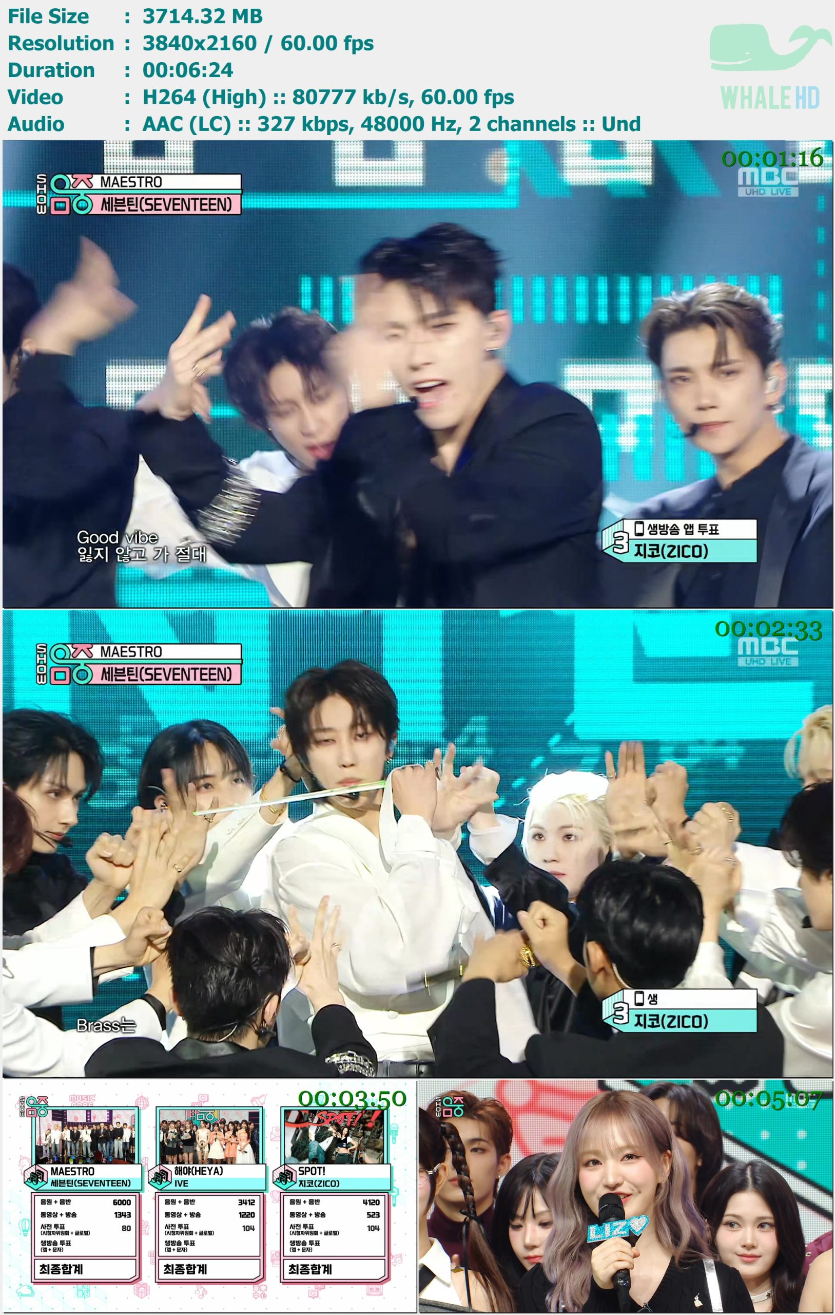 SEVENTEEN - MAESTRO + No 1 (Show Music Core 音乐中心 2024-05-11) HDTV 2160p H264 - 3.63GB