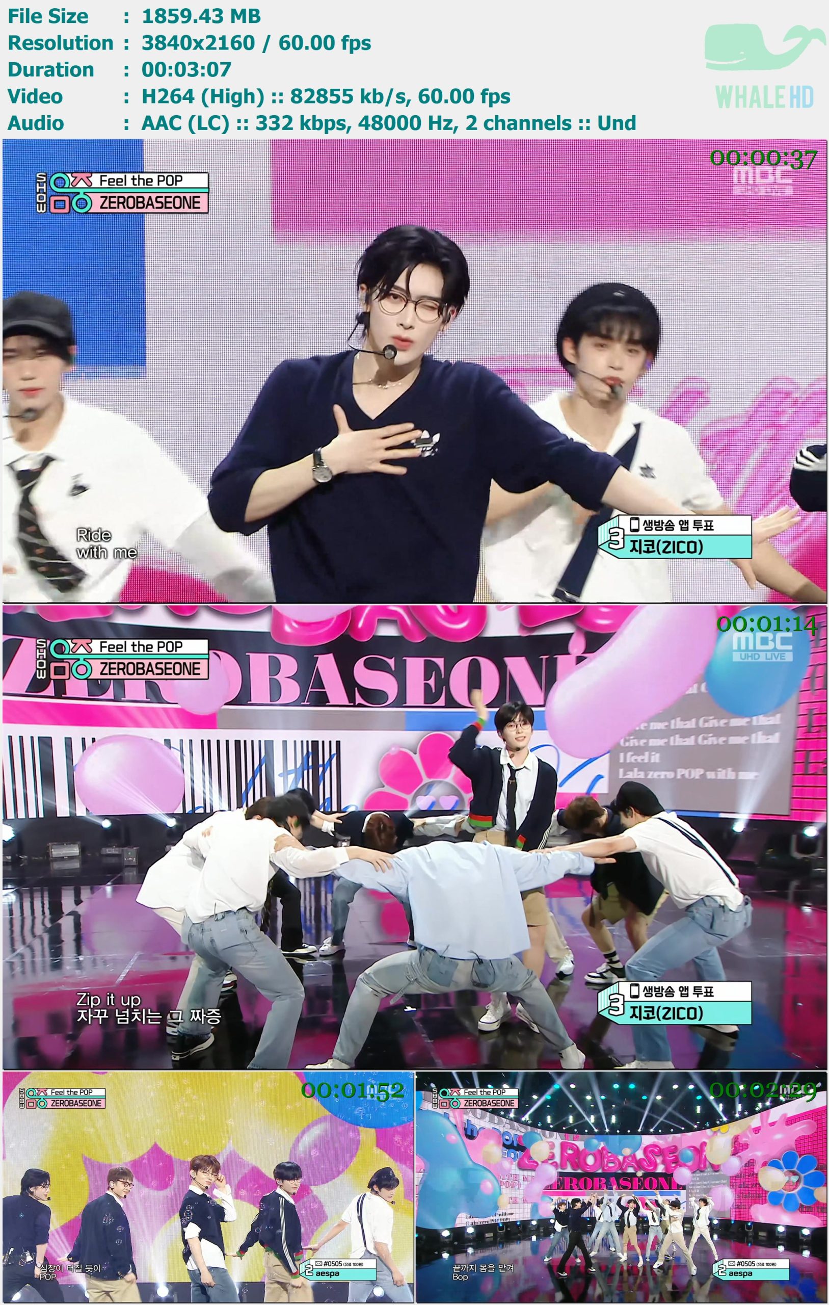 ZEROBASEONE - Feel the POP (Show Music Core 音乐中心 2024-05-25) HDTV 2160p H264 - 1.82GB