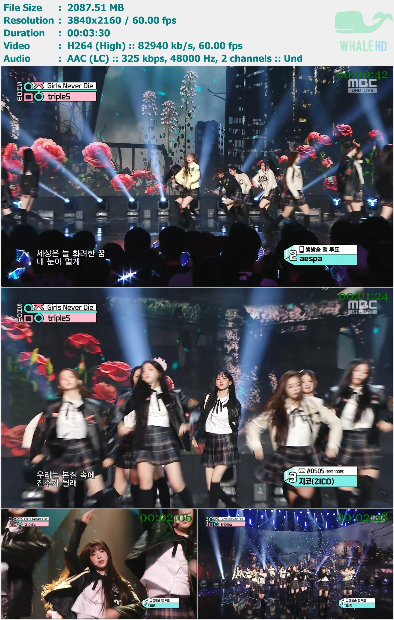 tripleS - Girls Never Die (Show Music Core 音乐中心 2024-05-25) HDTV 2160p H264  - 2.04GB