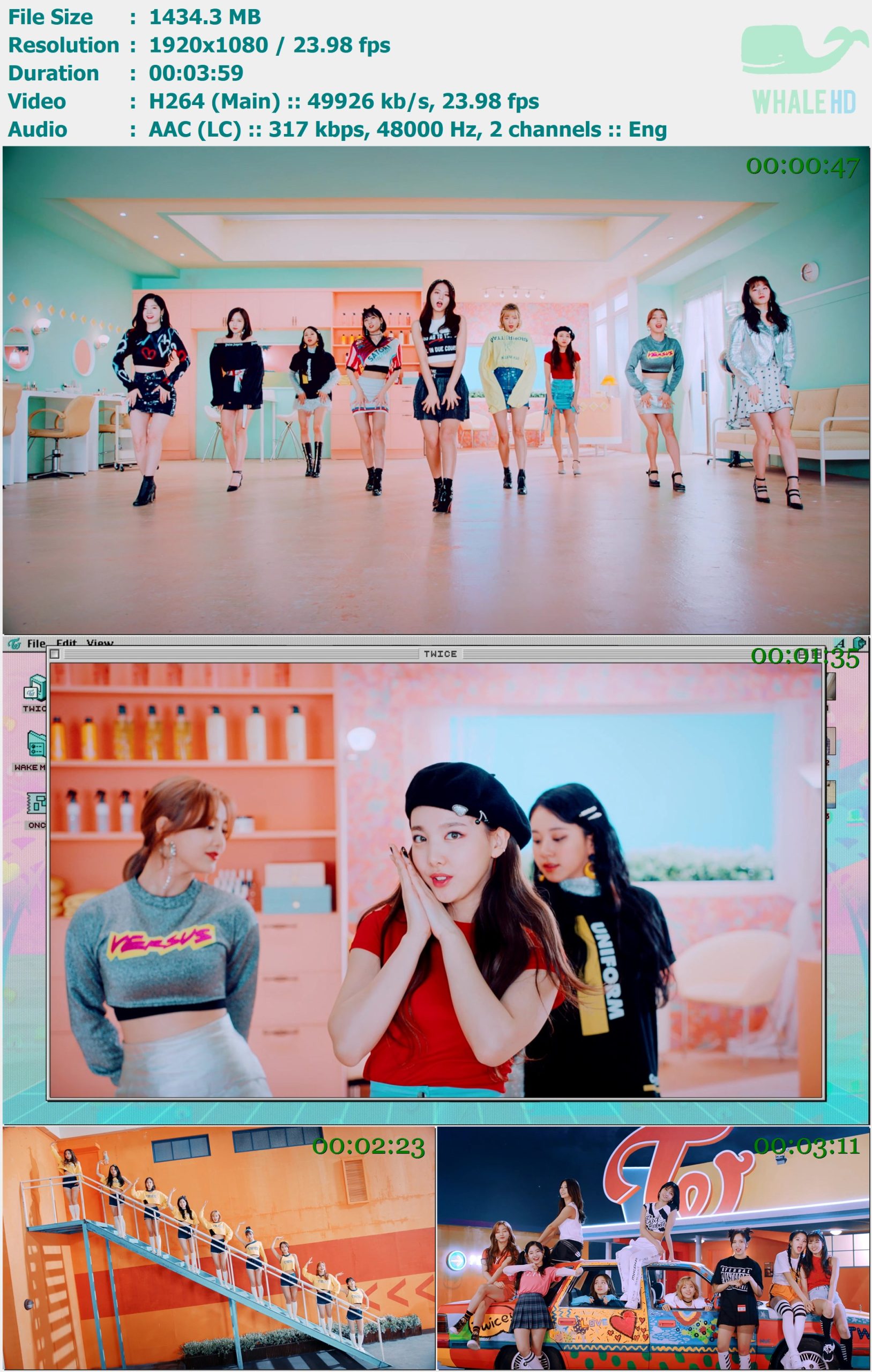 TWICE - Wake Me Up 2018 Bugs! 1080p H264 - 1.40GB