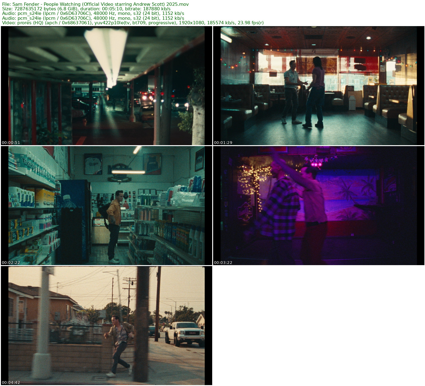Sam Fender - People Watching (Official Video starring Andrew Scott) 2025 Master 1080p ProRes - 6.79GB