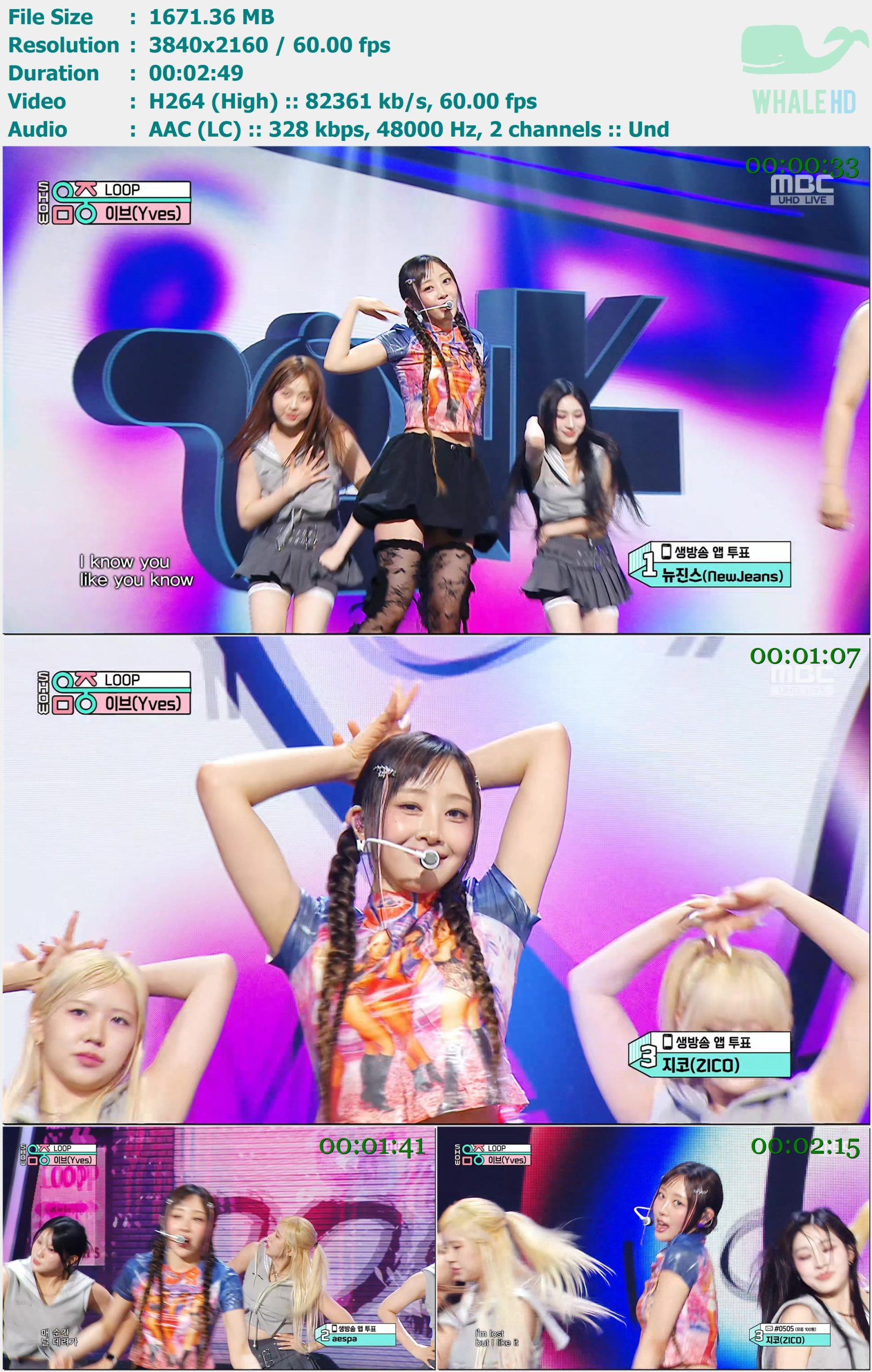 Yves - LOOP (Show Music Core 音乐中心 2024-06-01) HDTV 2160p H264 - 1.63GB