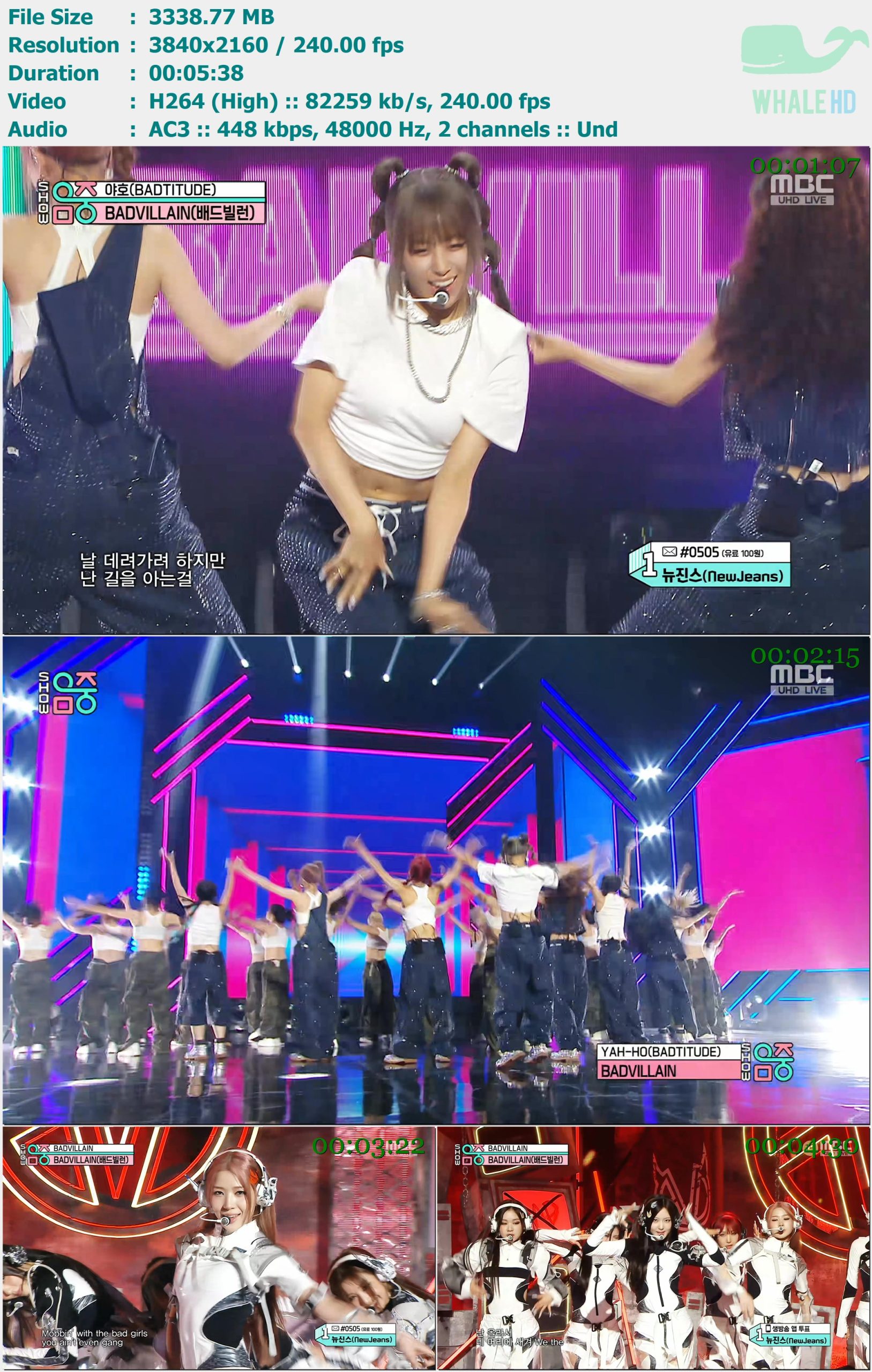 BADVILLAIN - YAH-HO (BADTITUDE) + BADVILLAIN (Show Music Core 音乐中心 2024-06-08) HDTV 2160p H264 - 3.26GB