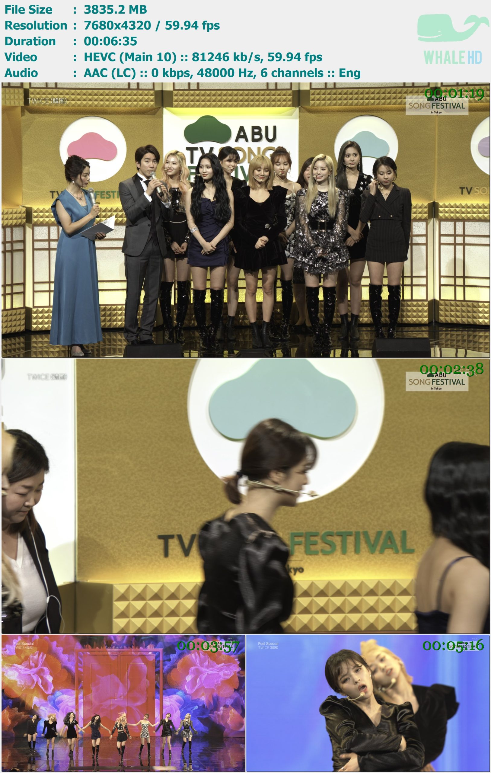 Twice - Feel Special - ABU TV Song Festival 2020 HDTV 4320p HLG H265 TrollUHD - 3.75GB