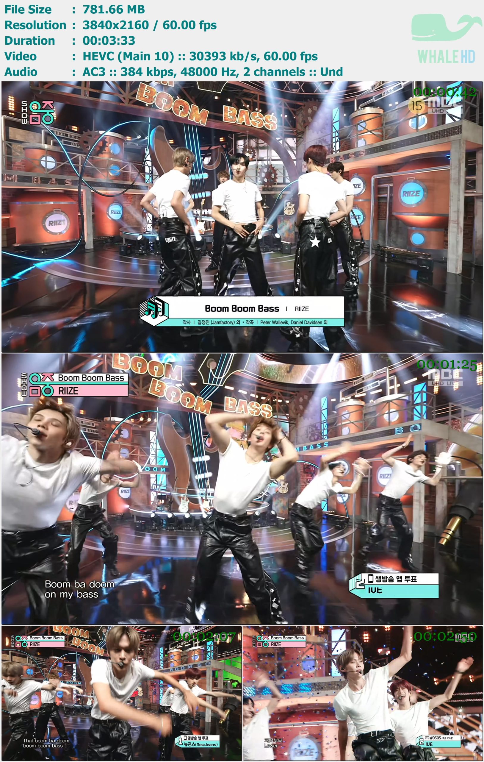 RIIZE - Boom Boom Bass (Show Music Core 音乐中心 2024-06-22) HDTV 2160p H265 - 781.66MB