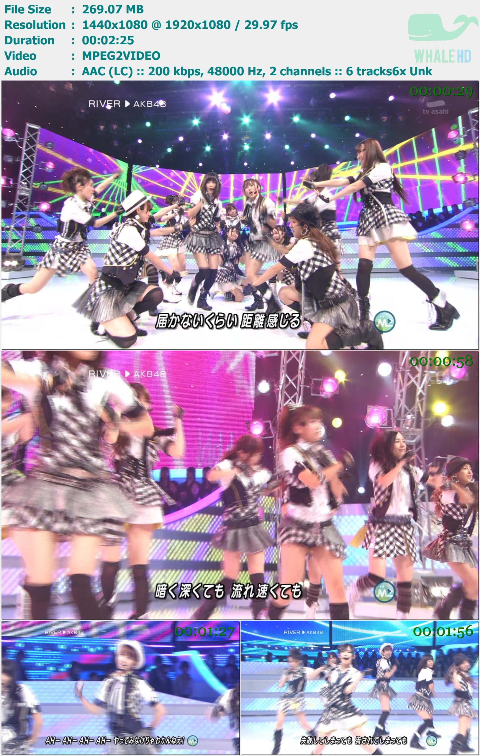 AKB48 - RIVER (Music Station - 30 Oct 2009) HDTV 1080i MPEG2 - 269.07MB