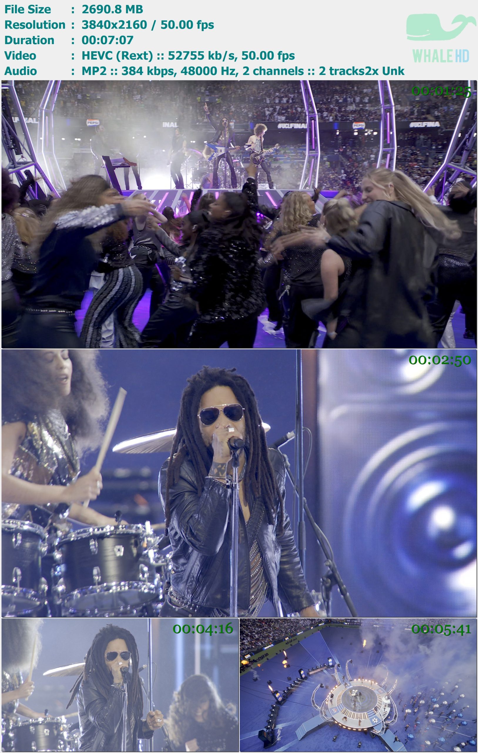 Lenny Kravitz - UEFA Champions League Final 2024.01.06 Kickoff Show 2024 FEED 2160p HLG H265 - 2.63GB