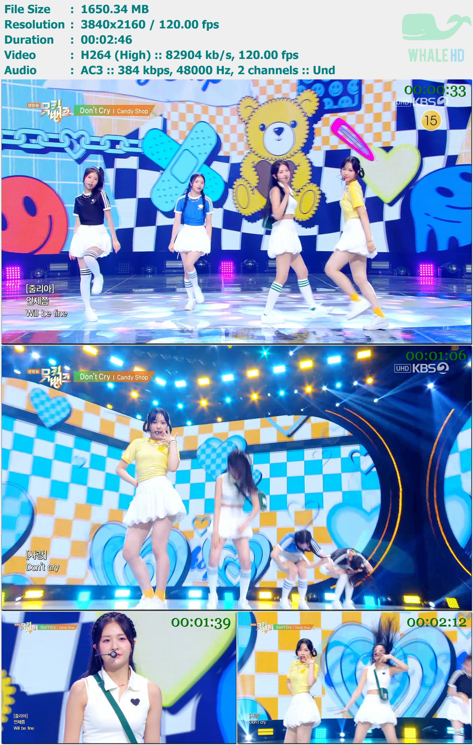 Candy Shop - Don't Cry (Music Bank 音乐银行 2024-06-28) HDTV 2160p H264 - 1.61GB