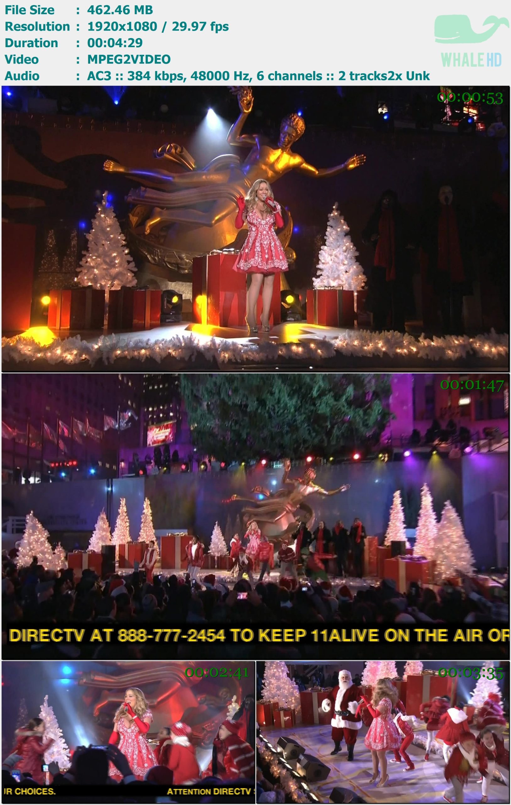 Mariah Carey - All I Want for Christmas is You (Live in Rockefeller Center 28.11.2012) HDTV 1080i MPEG2 - 462.46MB