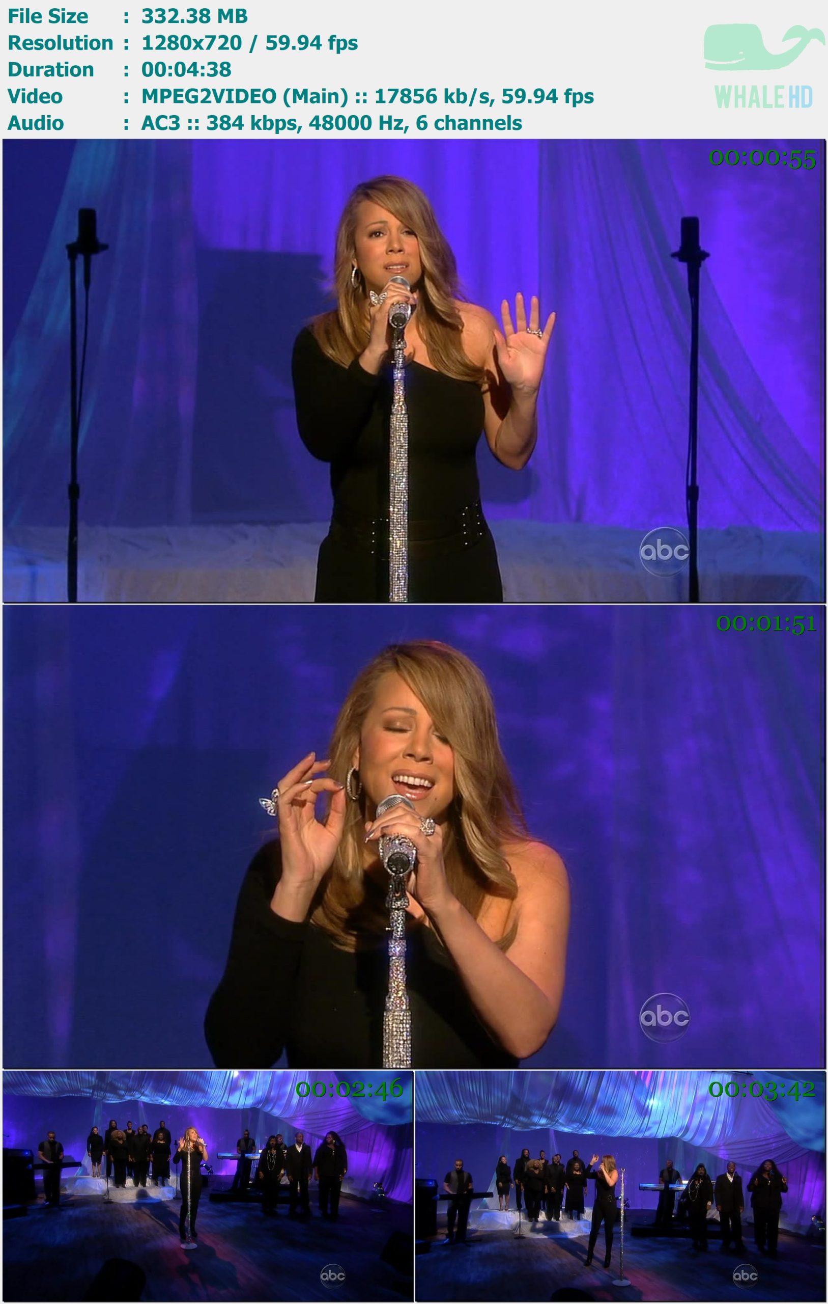 Mariah Carey - I Want To Know What Love Is Live The View show 2009 HDTV 720p MPEG2 - 332.38MB