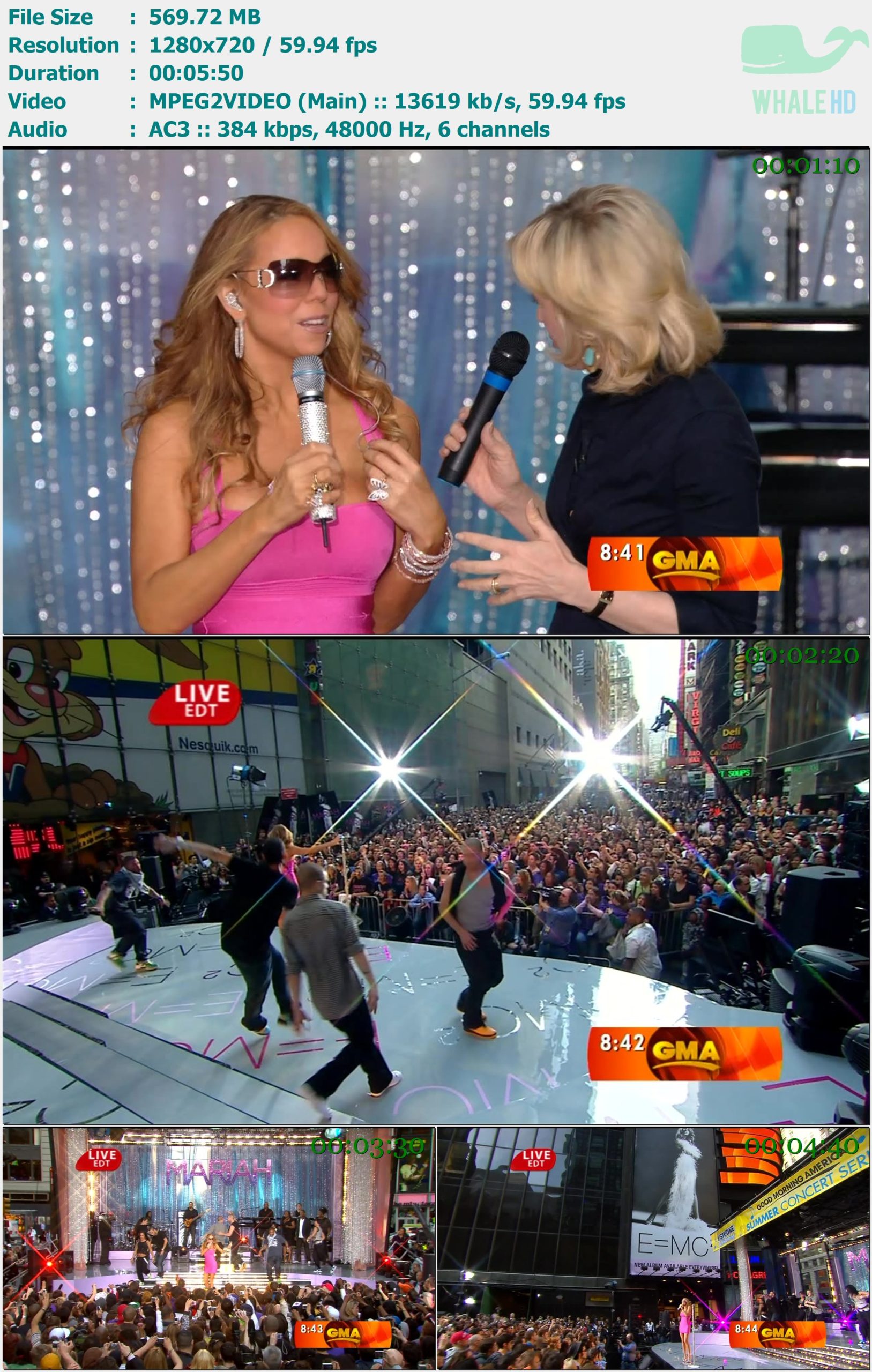 Mariah Carey - Interview + I'm That Chick (Good Morning America - 04.25.2008) HDTV 720p MPEG2 - 569.72MB