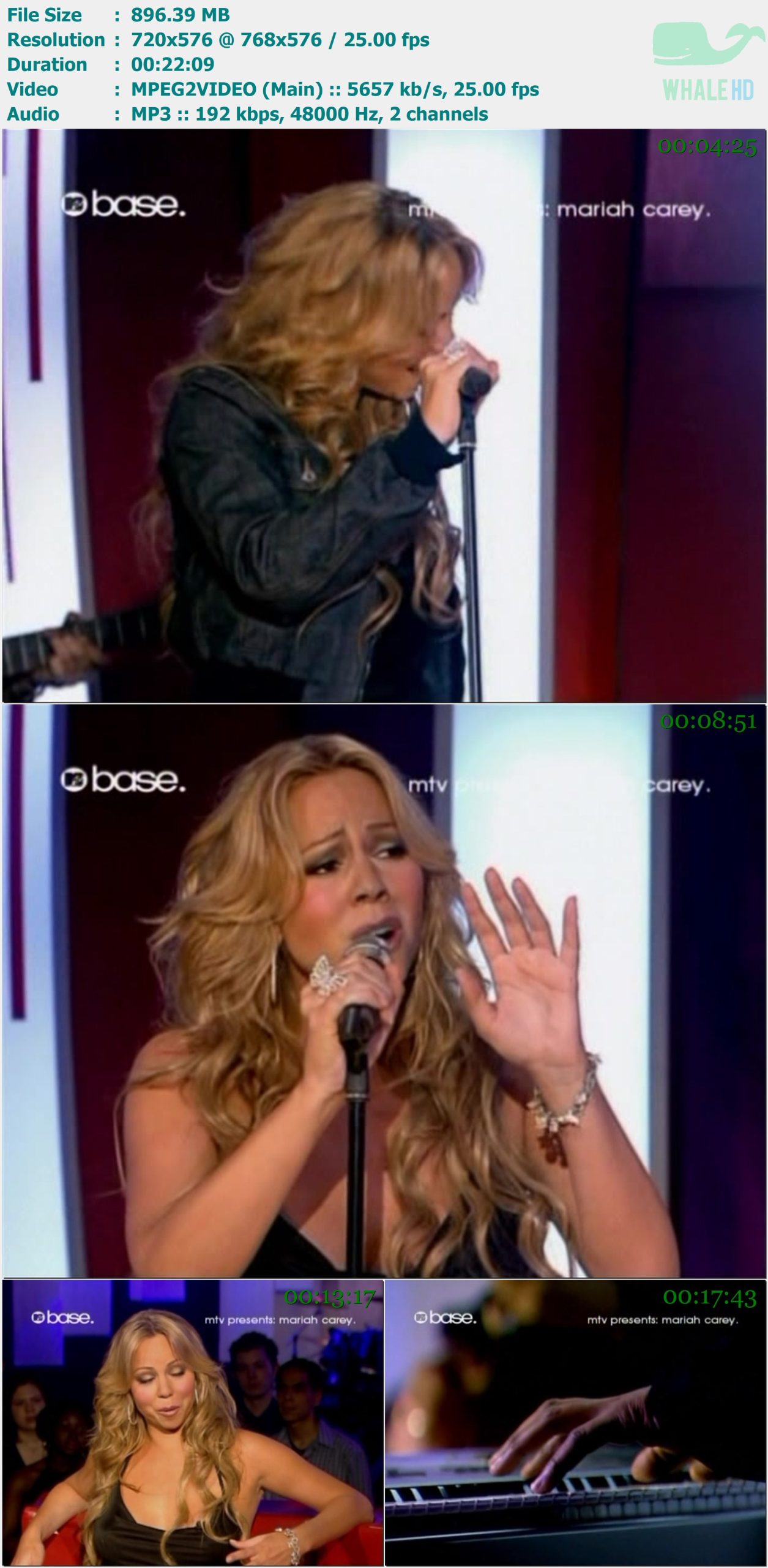 Mariah Carey - Medley (MTV Presents Mariah Carey 2003.01.30) SDTV 576p MPEG2 - 896.39MB