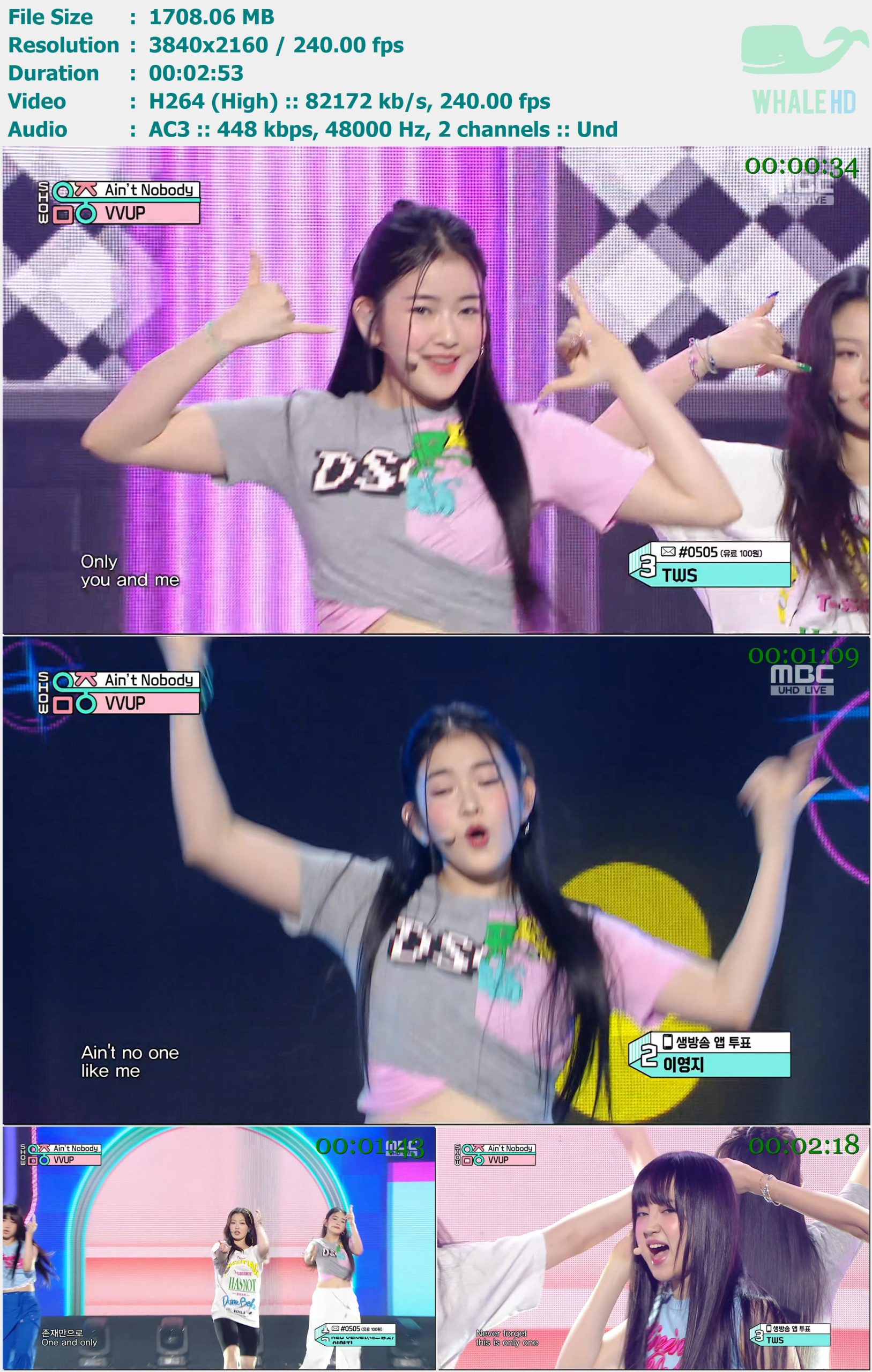 VVUP - Ain't Nobody (Show Music Core 音乐中心 2024-07-06) HDTV 2160p H264 - 1.67GB