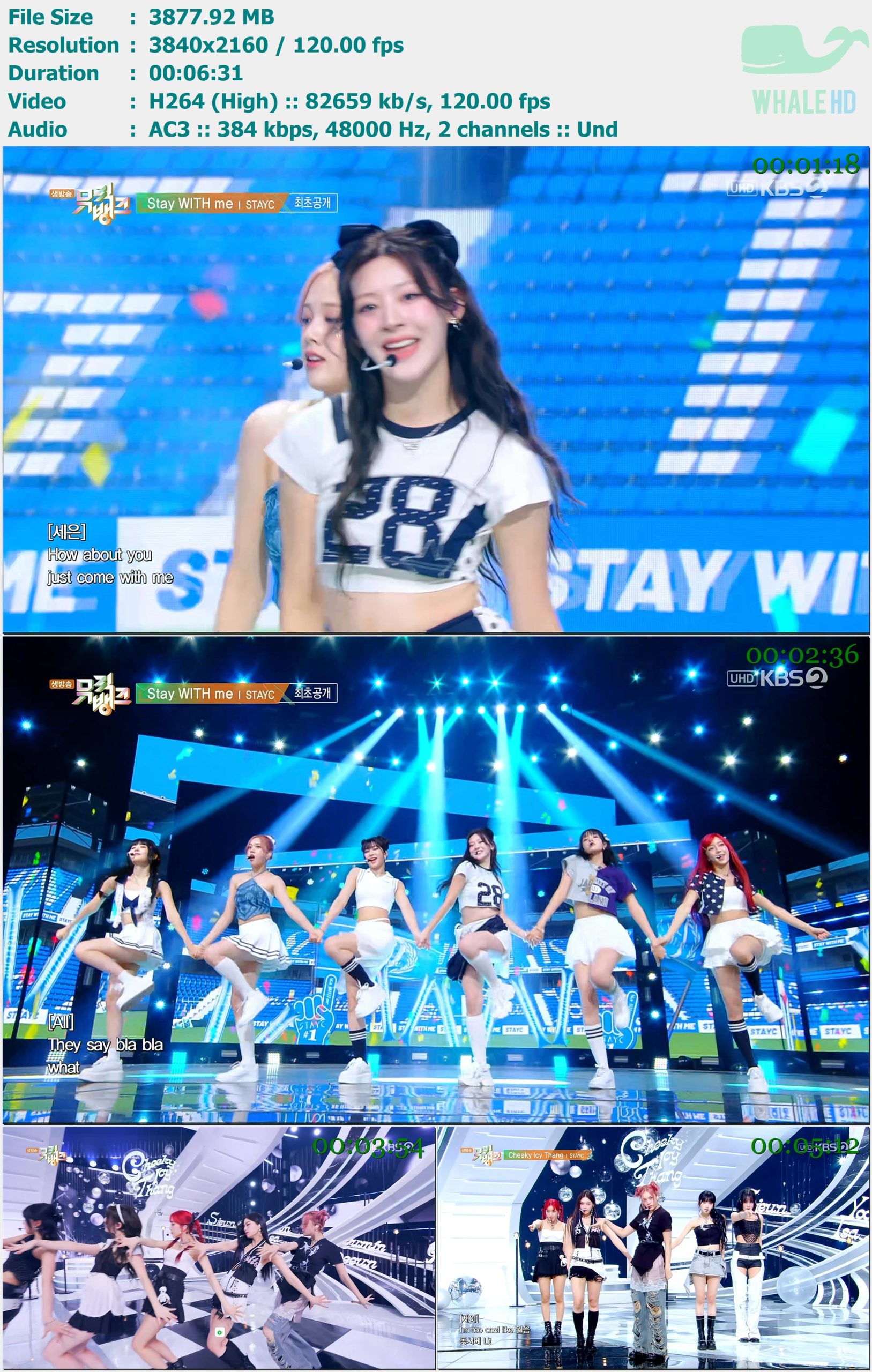 STAYC - Stay WITH me + Cheeky Icy Thang (KBS Music Bank 音乐银行 2024-07-05) HDTV 2160p H264 - 3.79GB