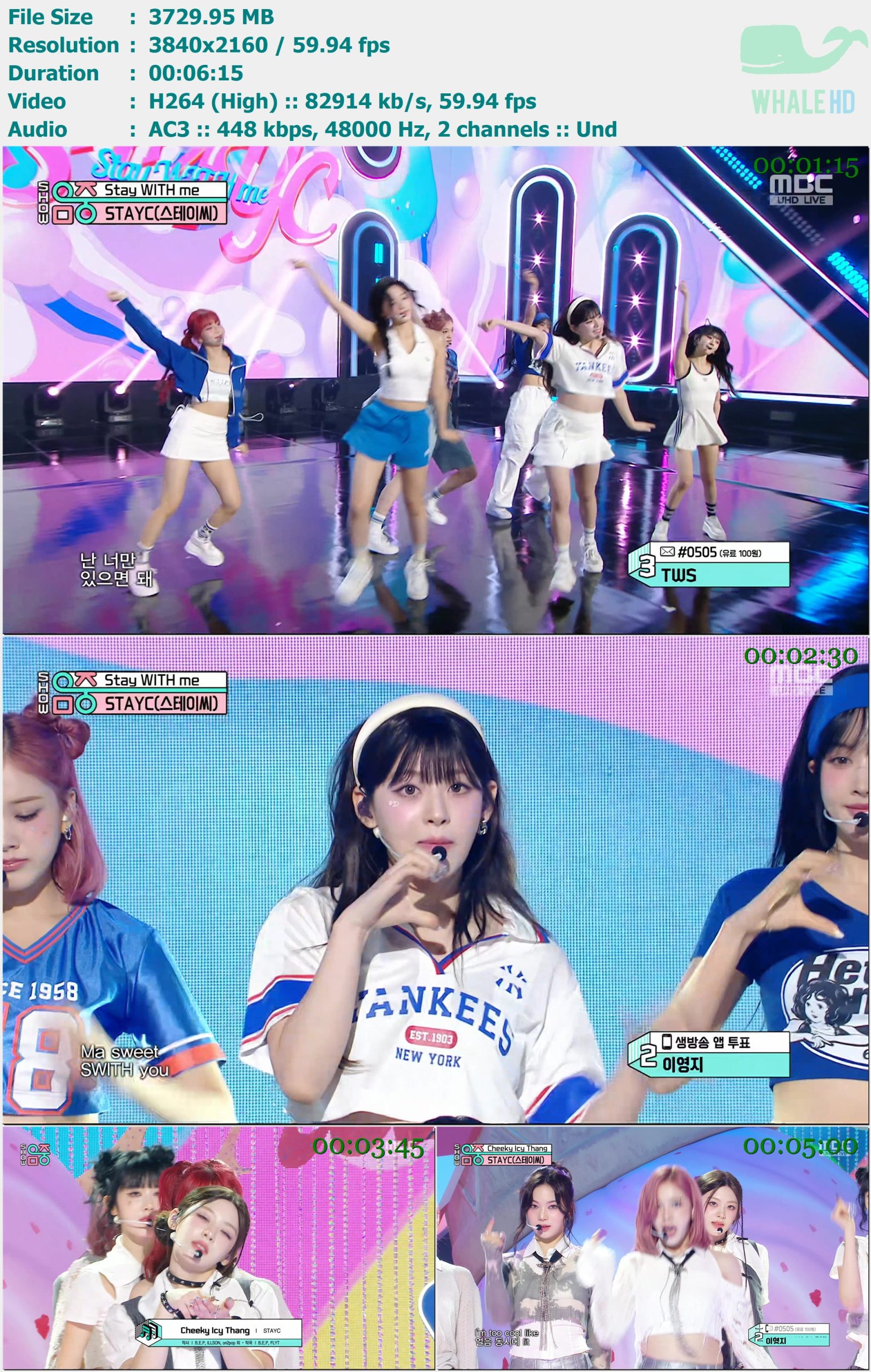 STAYC - Stay WITH me + Cheeky Icy Thang (Show Music Core 音乐中心 2024-07-06) HDTV 2160p H264 - 3.64GB