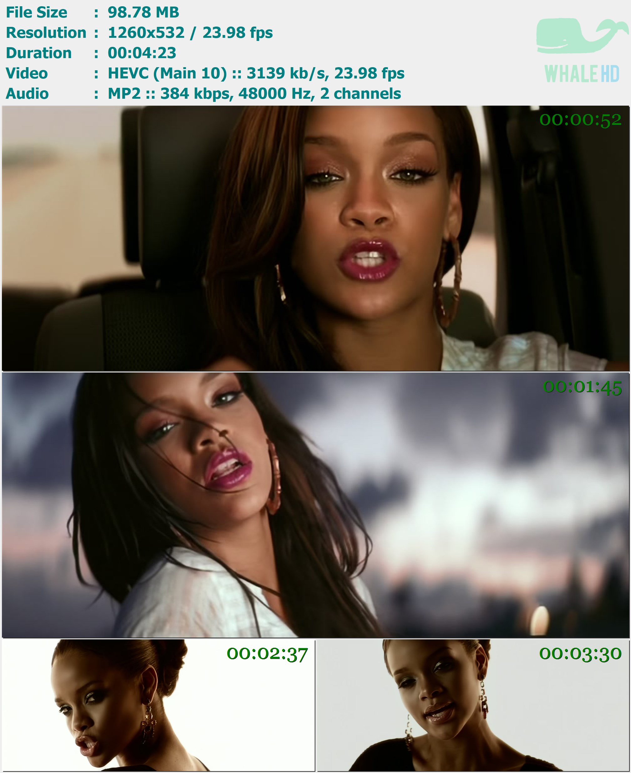 Rihanna - We Ride 2006 AI MasterRip 532p X265 - 98.78MB