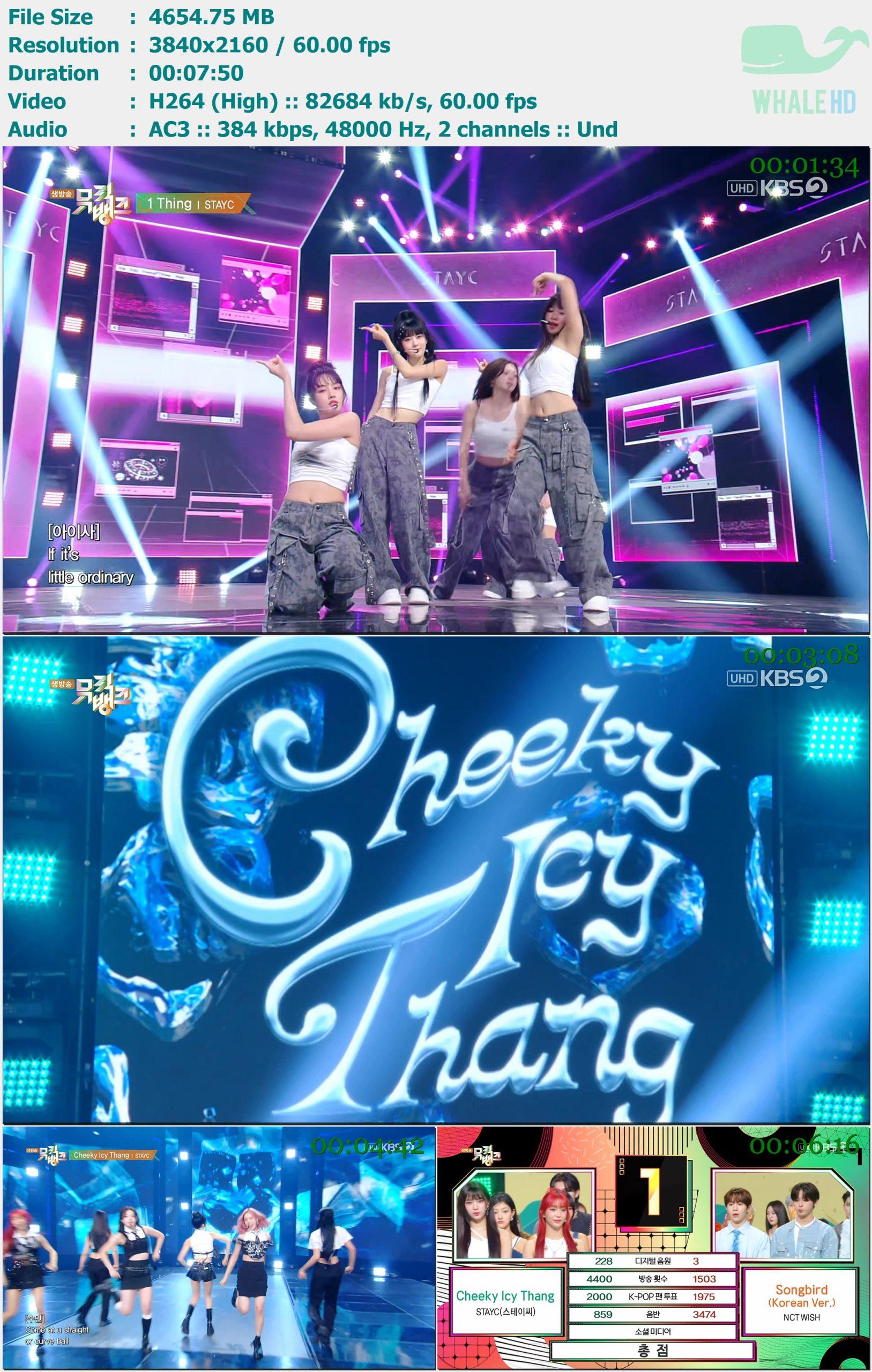 STAYC - 1 Thing   Cheeky Icy Thang   No 1 (Music Bank 音乐银行 2024-07-12) HDTV 2160p H264 - 4.55GB