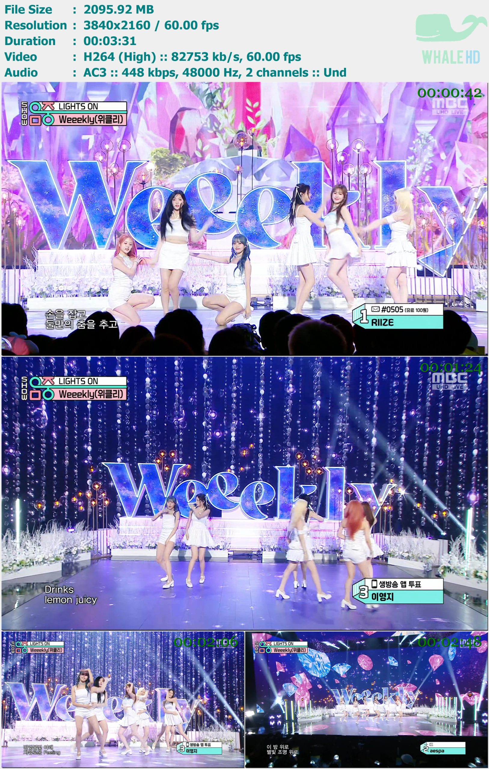 Weeekly - LIGHTS ON (Show Music Core 音乐中心 2024-07-13) HDTV 2160p H264 - 2.05GB