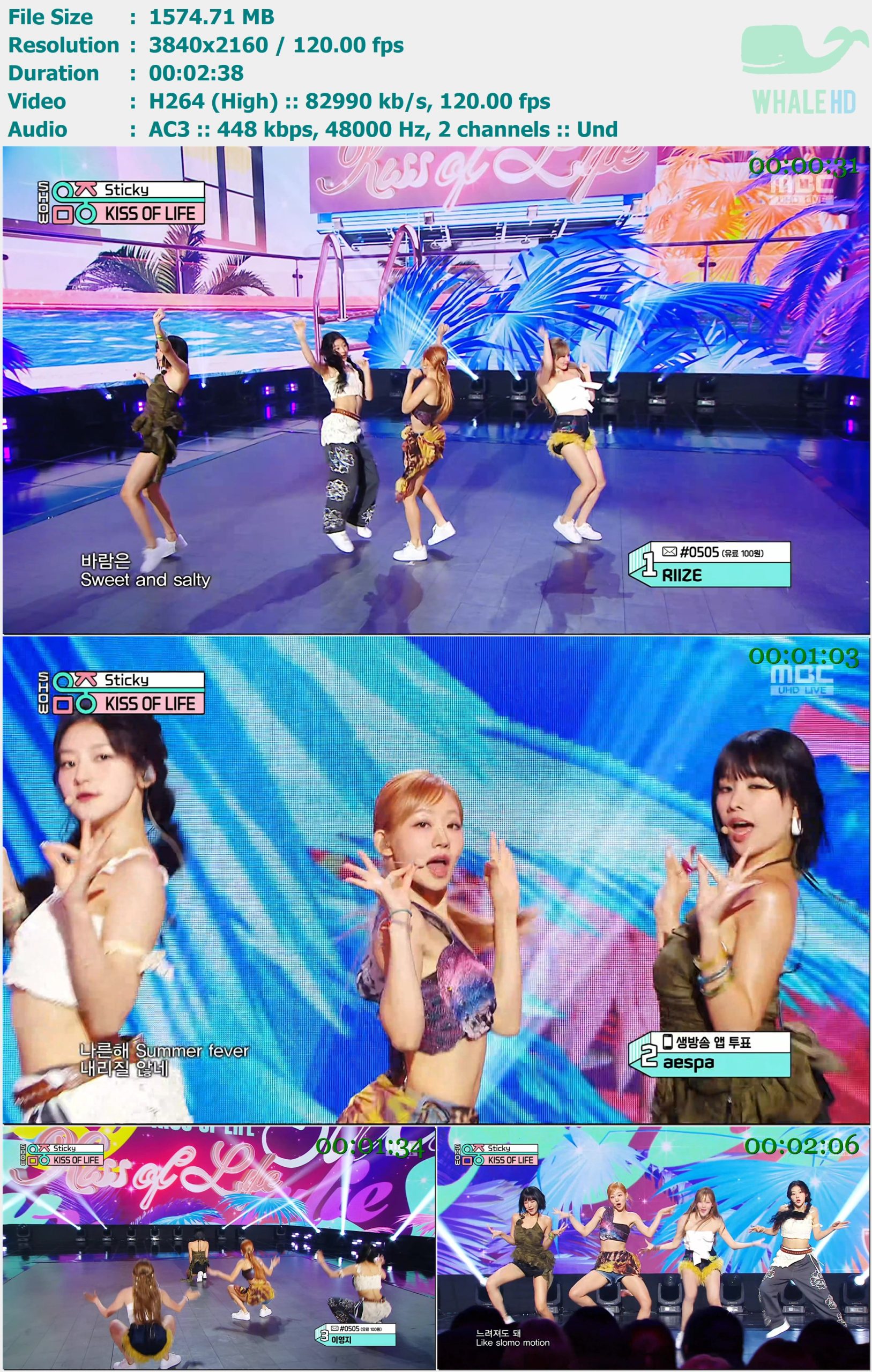 KISS OF LIFE - Sticky (Show Music Core 音乐中心 2024-07-13) HDTV 2160p H264 - 1.54GB