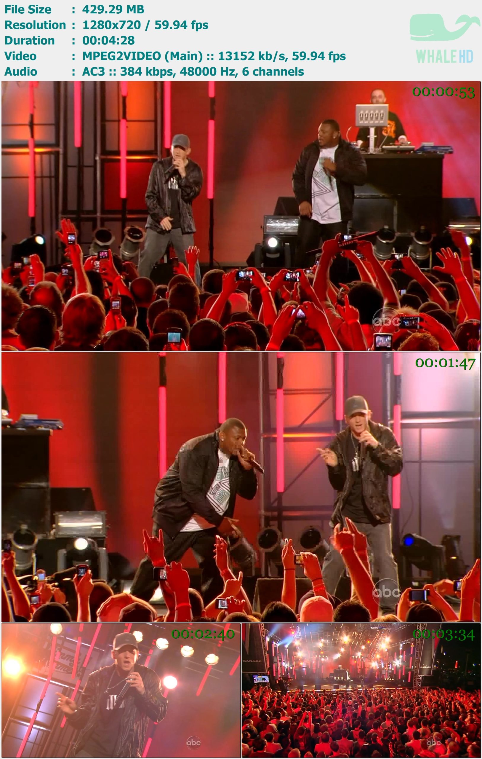 Eminem - We Made You (𝐉𝐢𝐦𝐦𝐲 𝐊𝐢𝐦𝐦𝐞𝐥 𝐋𝐢𝐯𝐞 05-15-2009) HDTV 720p MPEG2 - 429.29MB