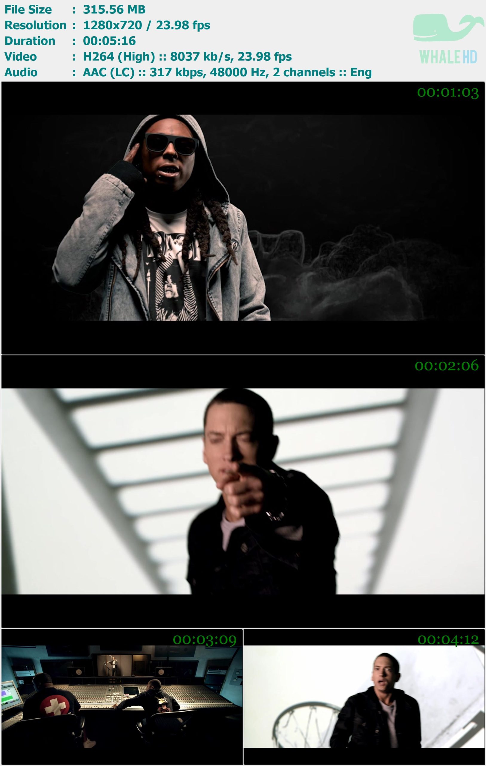 Eminem feat. Lil Wayne - No Love 2010 MasterRip 720p H264 - 315.56MB