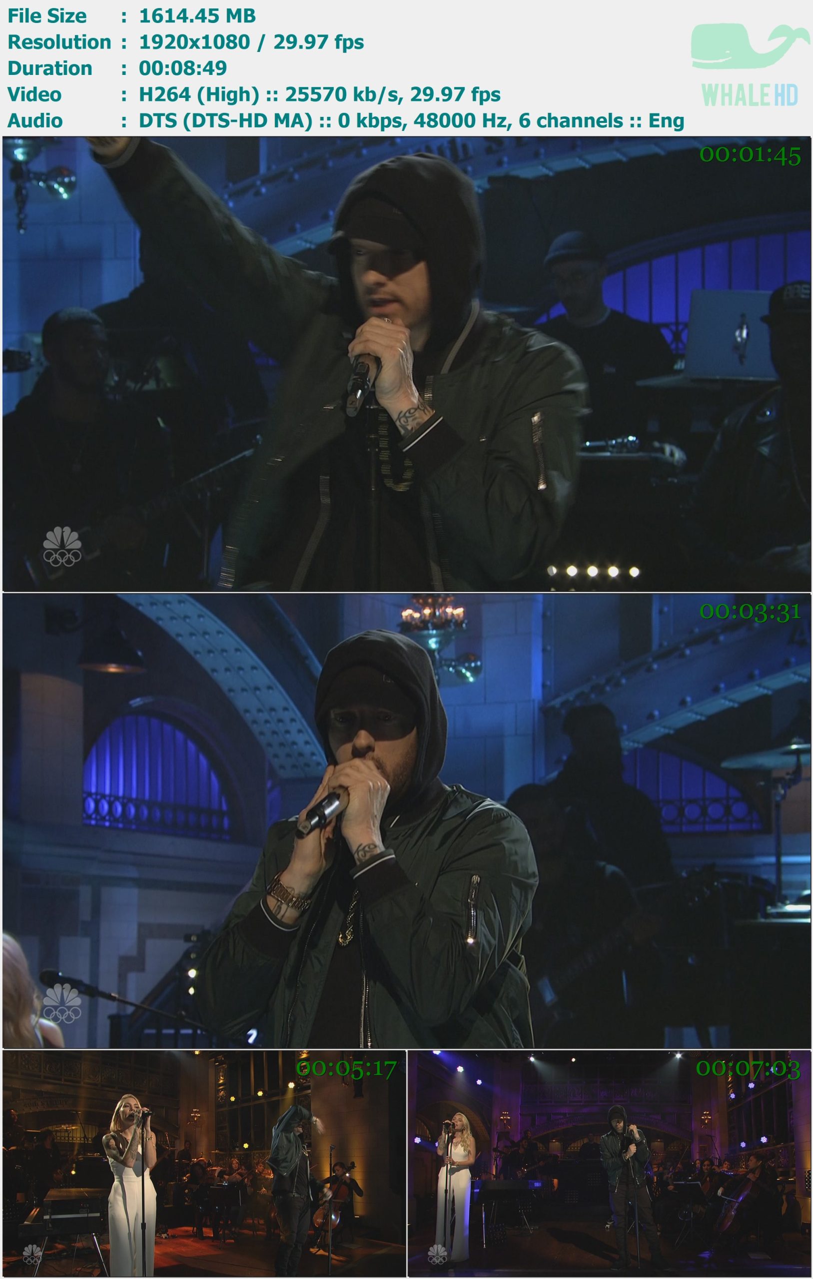 Eminem feat. Skylar Grey - Walk on Water, Stan, Love the Way You Lie (𝐒𝐚𝐭𝐮𝐫𝐝𝐚𝐲 𝐍𝐢𝐠𝐡𝐭 𝐋𝐢𝐯𝐞 S43E06 2017) HDTV 1080i H264 - 1.58GB