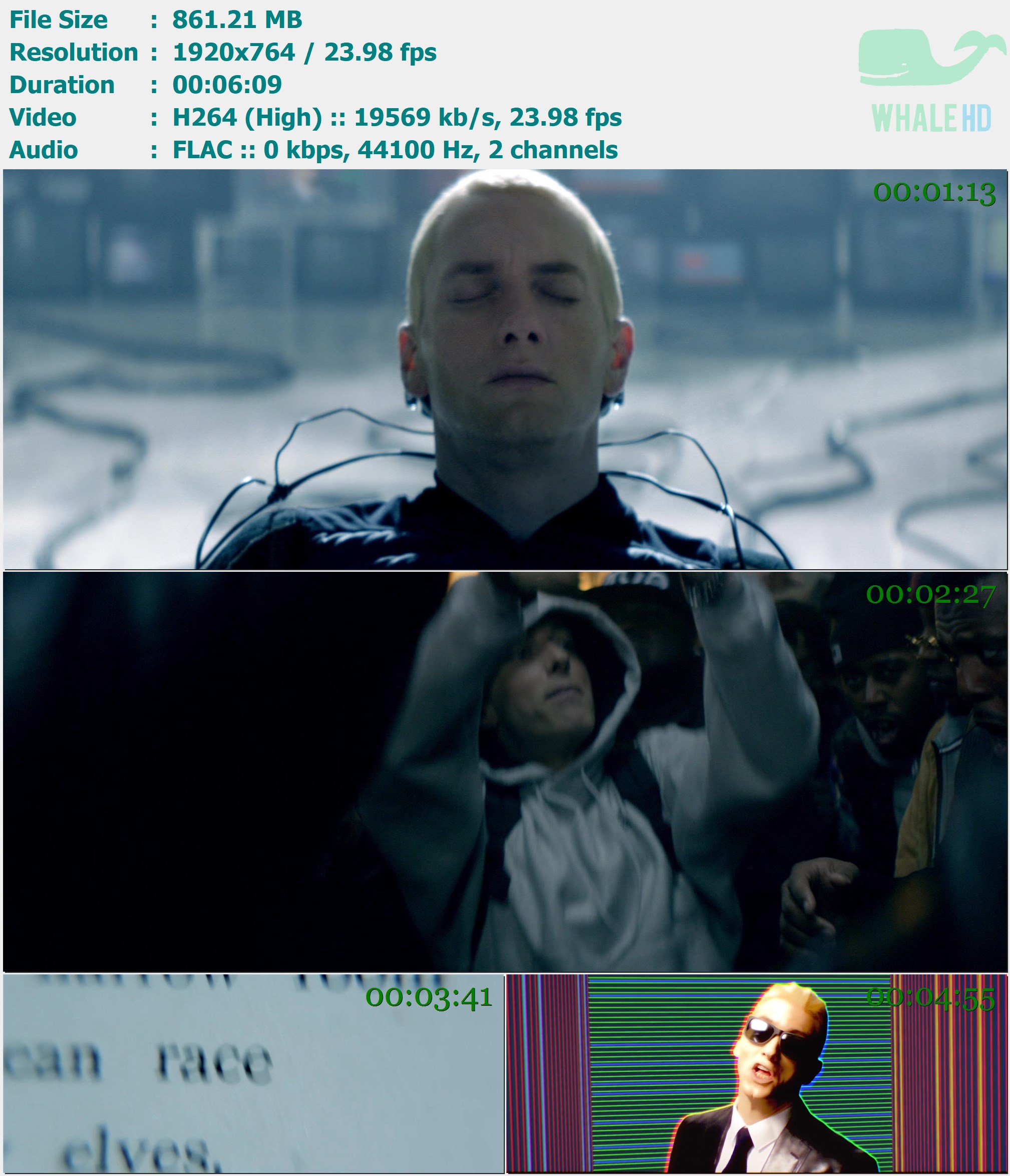 Eminem - Rap God 2013 MasterRip 764p H264 - 861.21MB