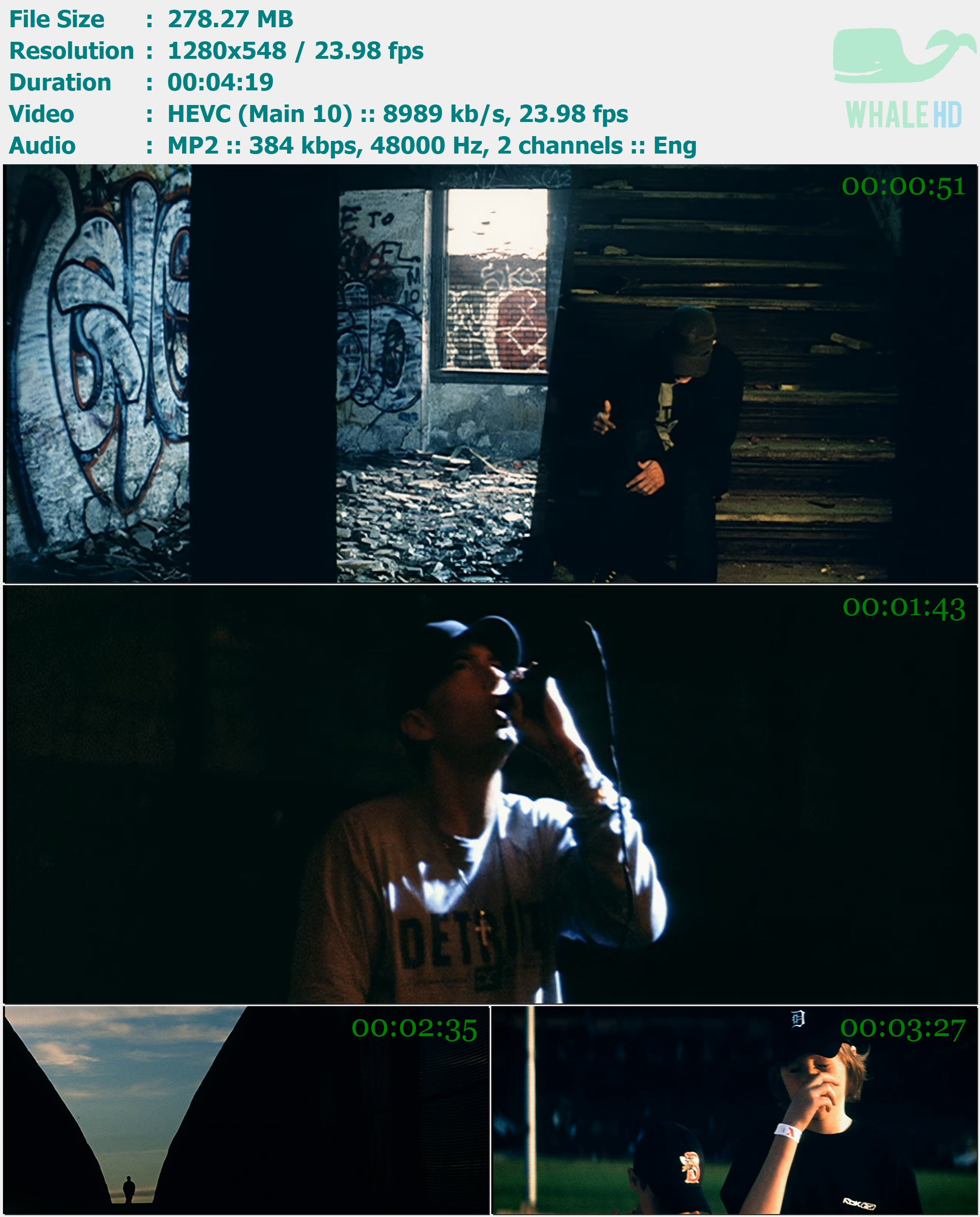 Eminem - Beautiful 2012 MasterRip 548p H265 - 278.27MB