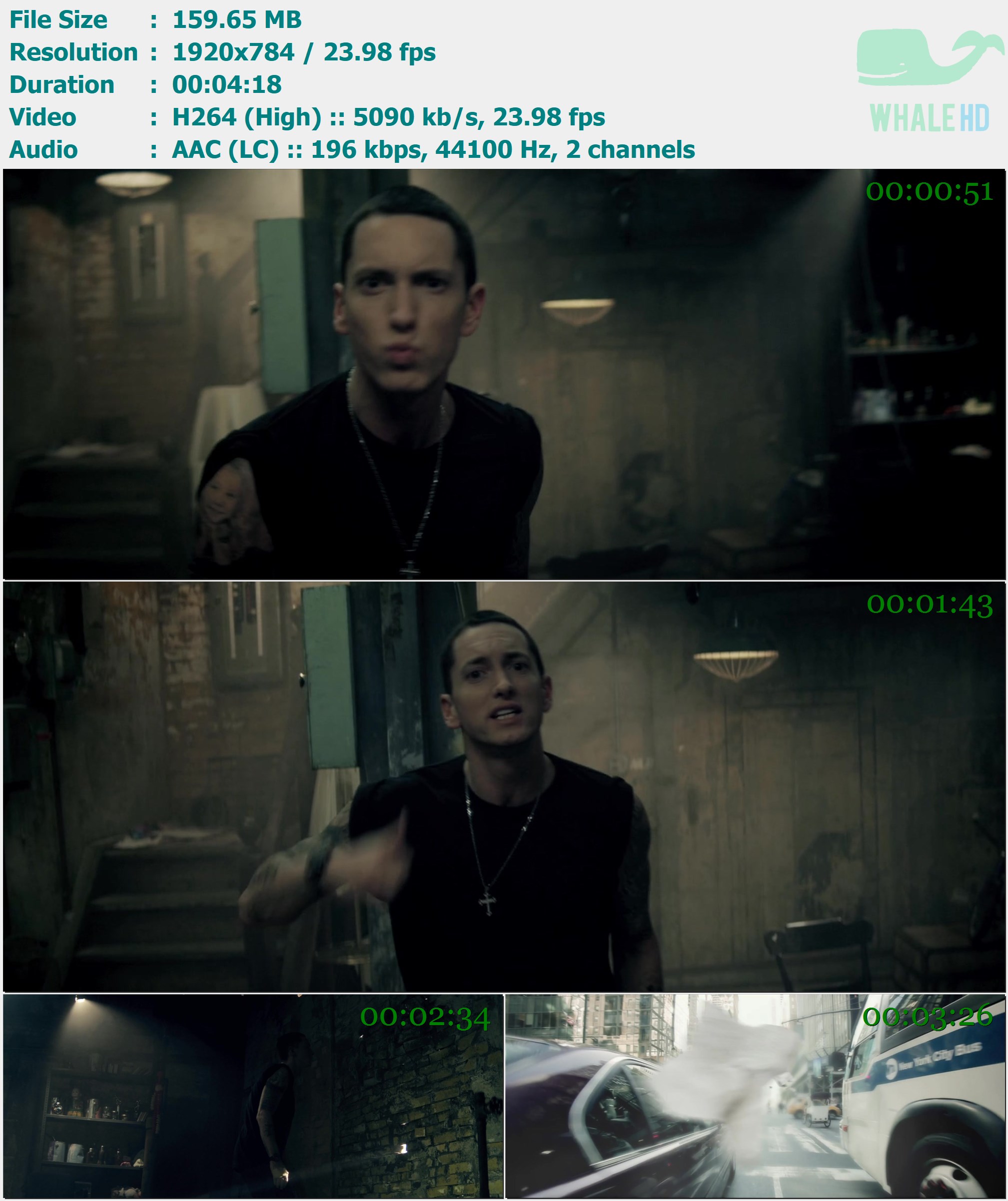 Eminem - Not Afraid 2010 𝐕𝐄𝐕𝐎 784p H264 - 159.65MB