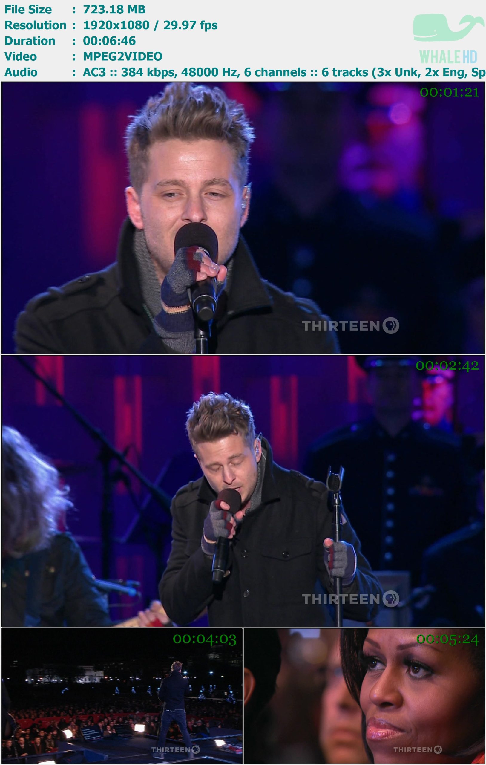 OneRepublic - Silent Night + Christmas Without You (Live @ The National Christmas Tree Lighting 2011) HDTV 1080i MPEG2 - 723.18MB