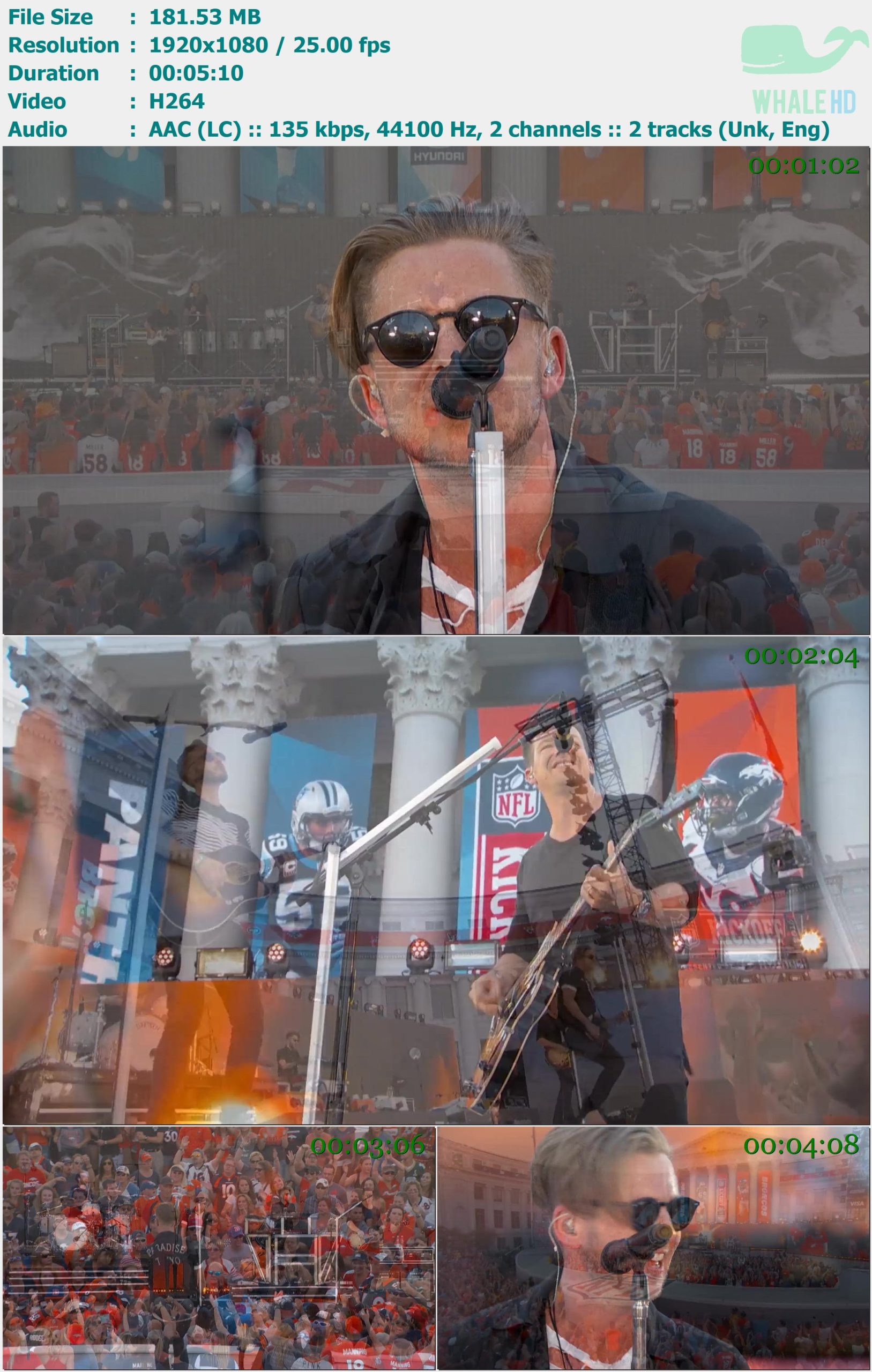 OneRepublic - Kids (NFL Kickoff) 2016 𝐕𝐄𝐕𝐎 1080p H264 - 181.53MB