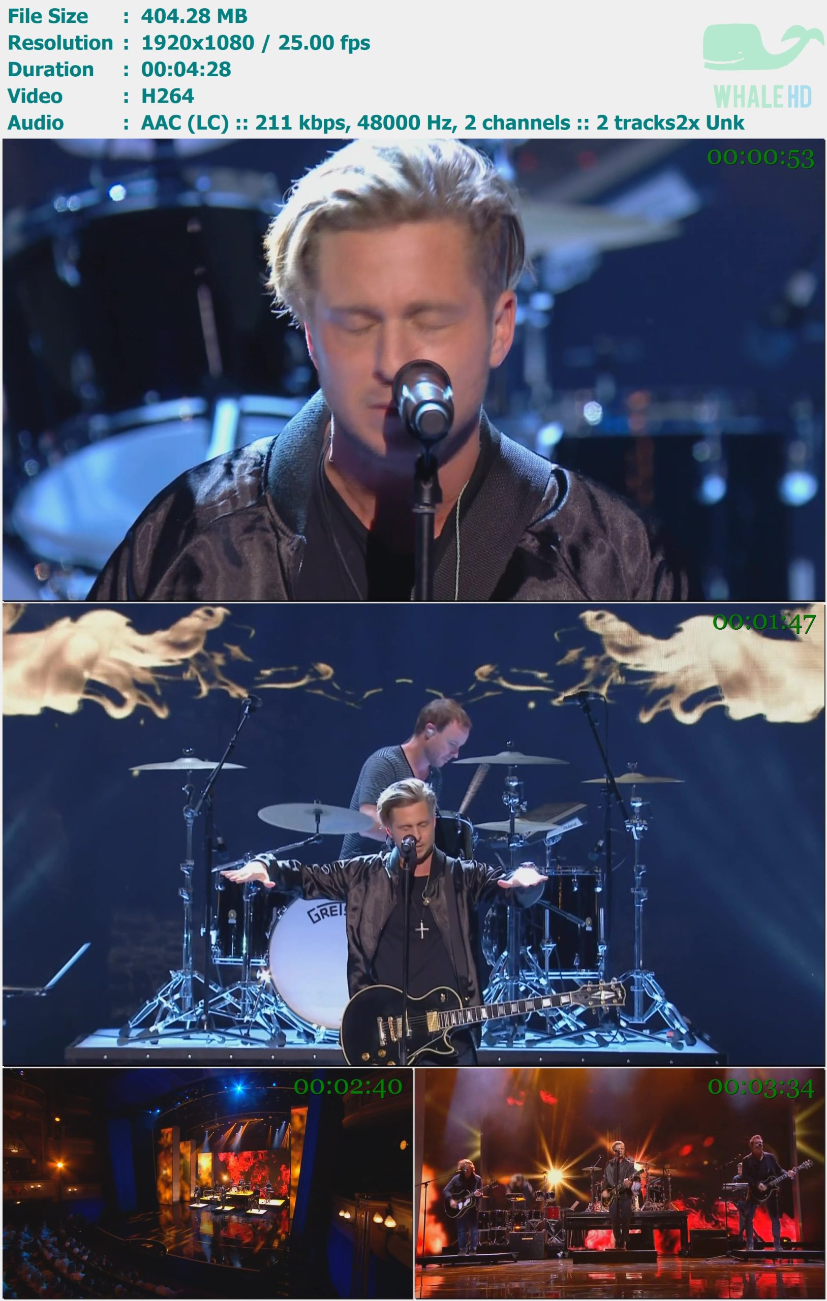 OneRepublic - Kids (Live At Michael McIntyre's Big Show 2016／11／26) HDTV 1080i H264 - 404.28MB