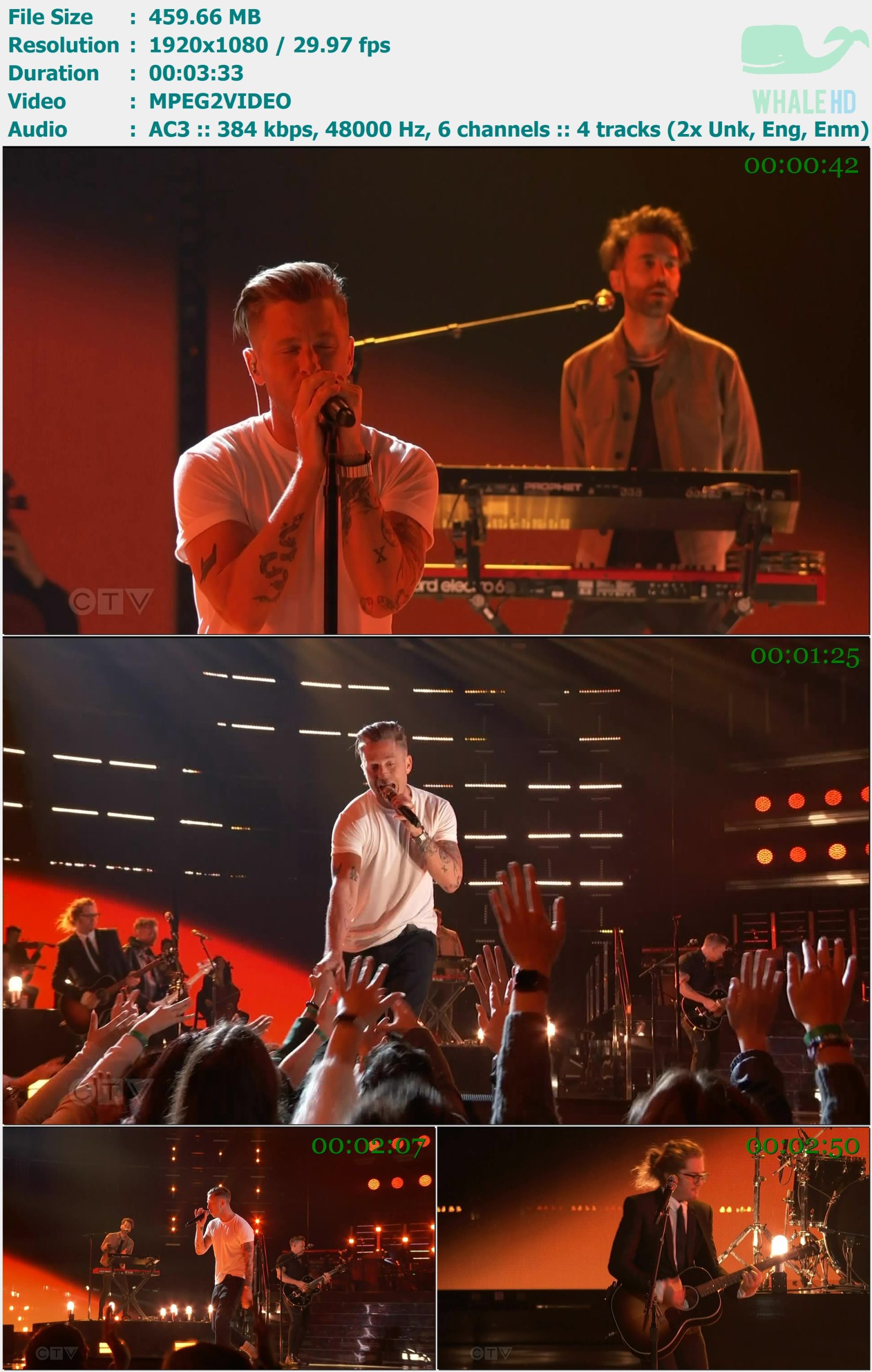 OneRepublic - I Ain't Worried (Live @ The Voice US S22 2022) HDTV 1080i MPEG2 - 997.88MB+459.66MB