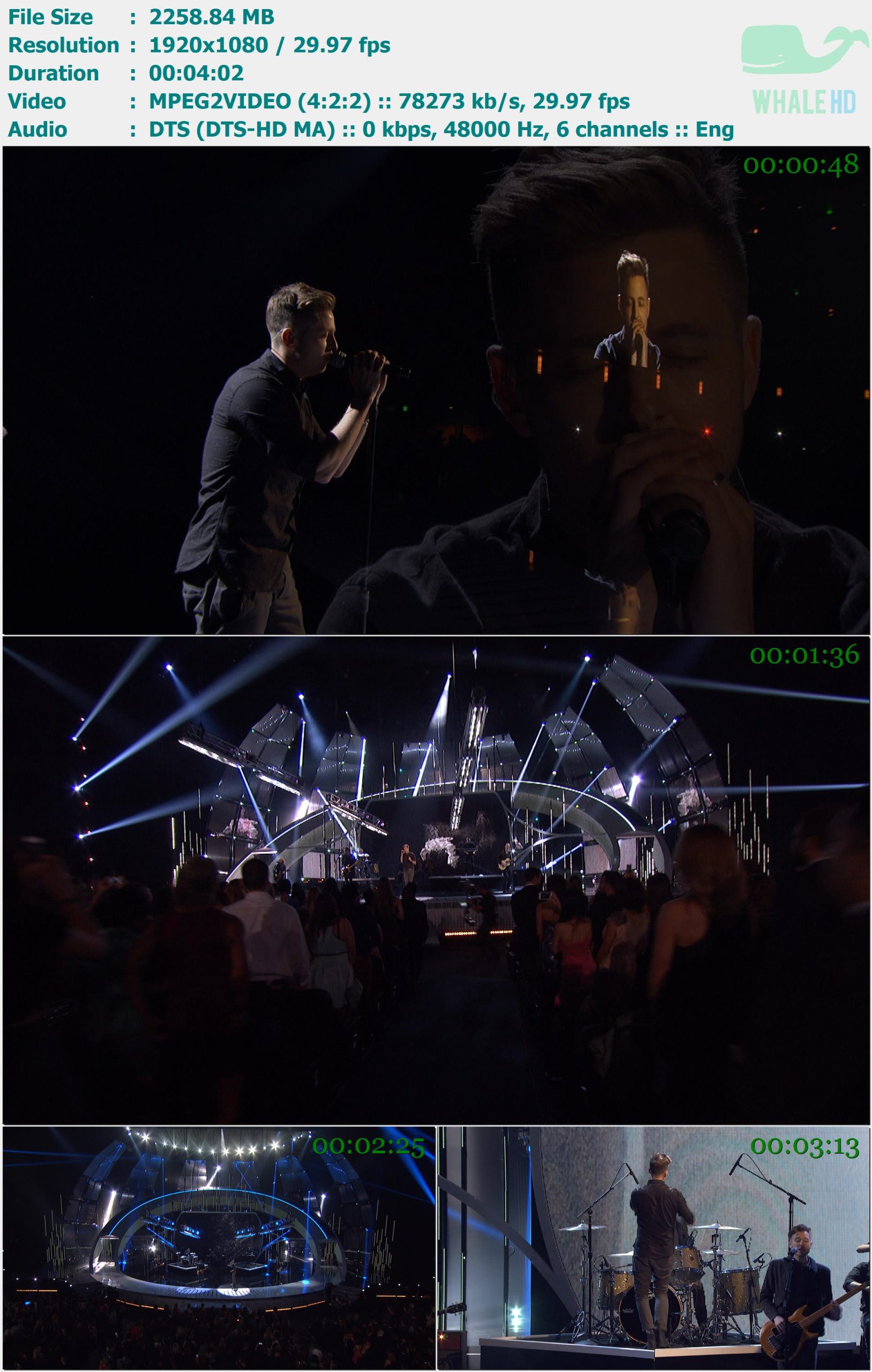 OneRepublic - Counting Stars (40th People's Choice Awards,jan.08,2014) FEED 1080i MPEG2 - 2.21GB