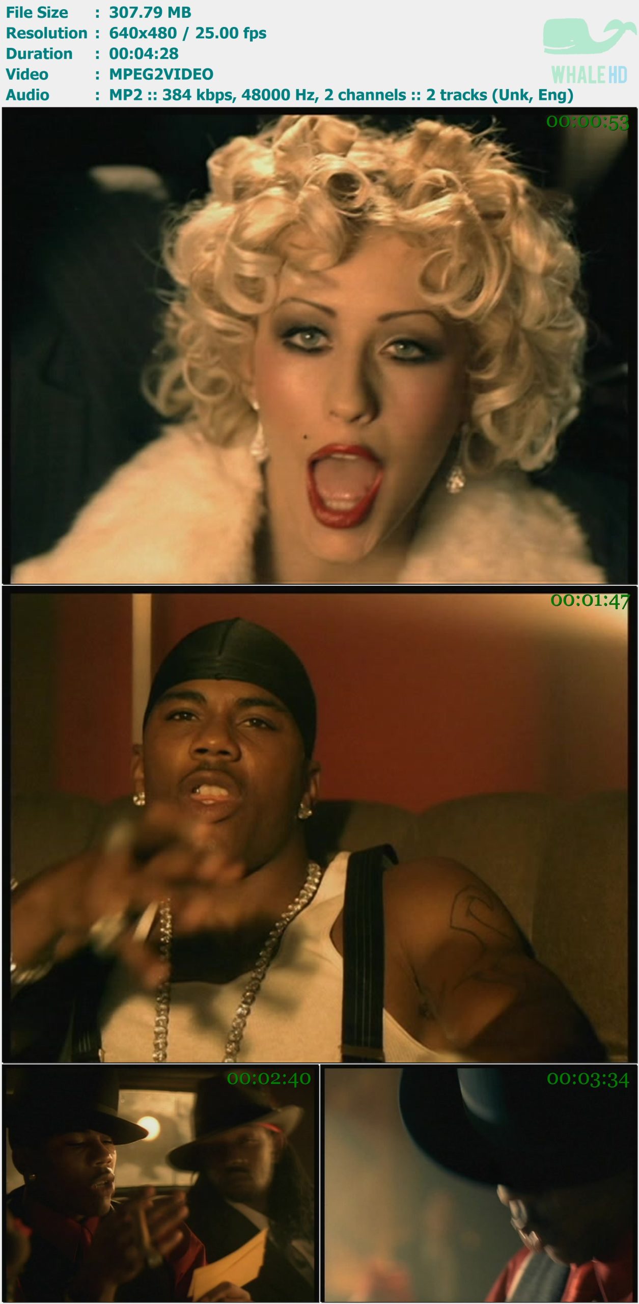 Nelly, Christina Aguilera - Tilt Ya Head Back 2004 MasterRip 480p MPEG2 - 307.79MB