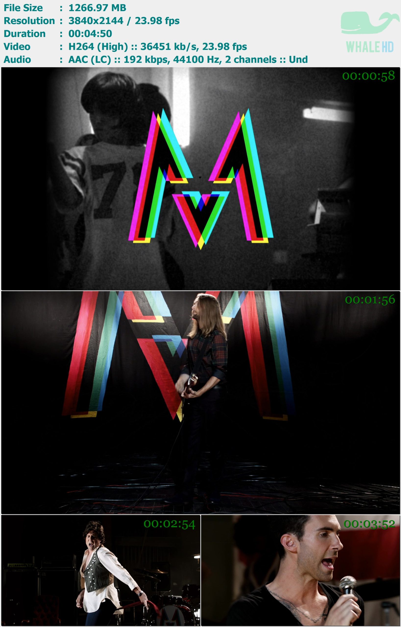 Maroon 5 feat. Christina Aguilera - Moves Like Jagger 2011 MasterRip 2144p H264 - 1.24GB