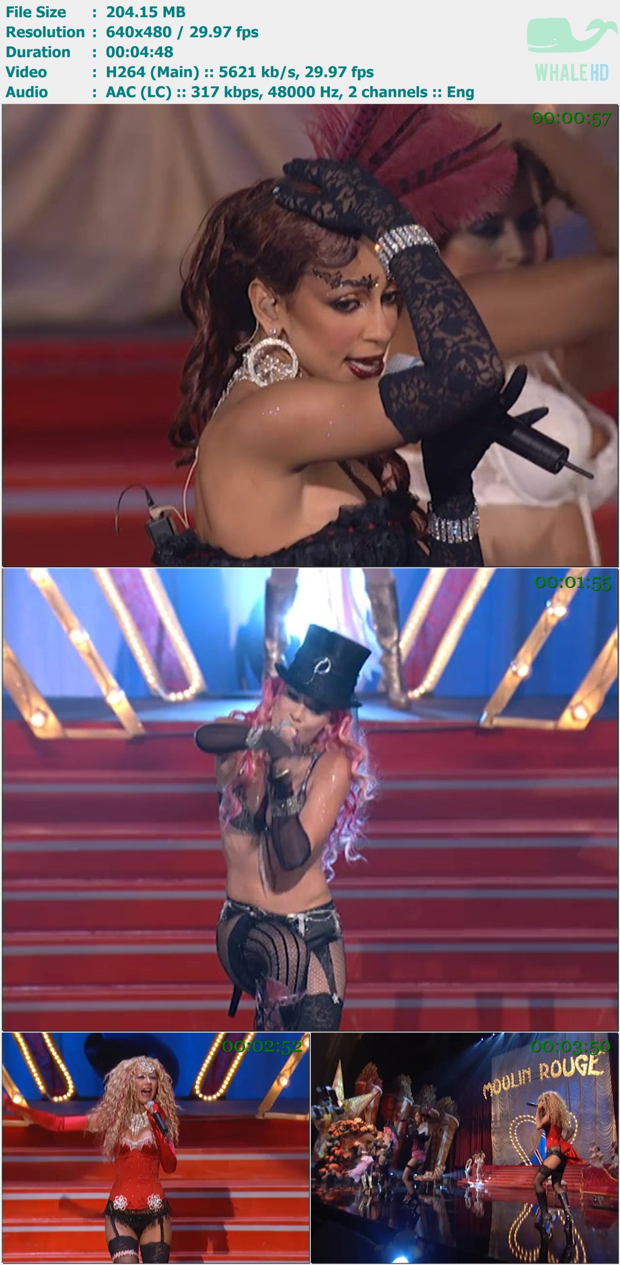 Christina Aguilera, Lil' Kim, Mya, & P!nk - Lady Marmalade (2001 MTV Movie Awards) MasterRip 480p H264 - 204.15MB