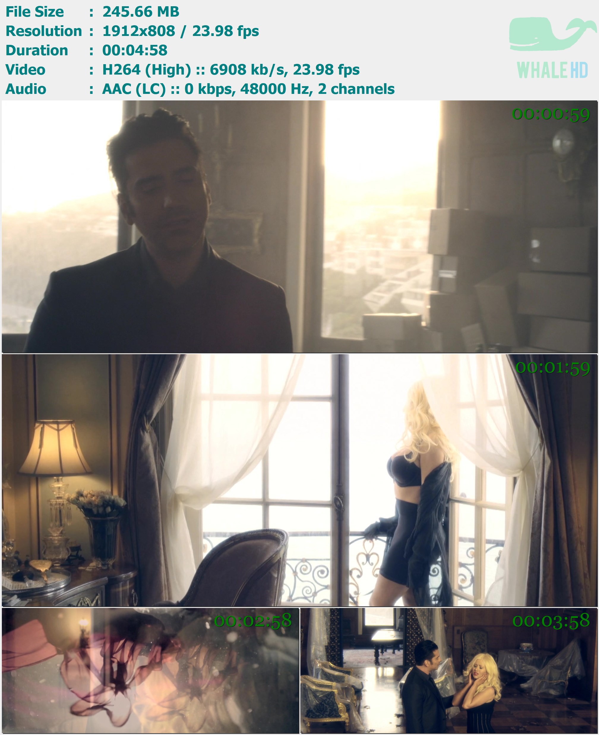 Alejandro Fernández feat. Christina Aguilera - Hoy Tengo Ganas De Ti 2013 AM 808p H264 - 245.66MB