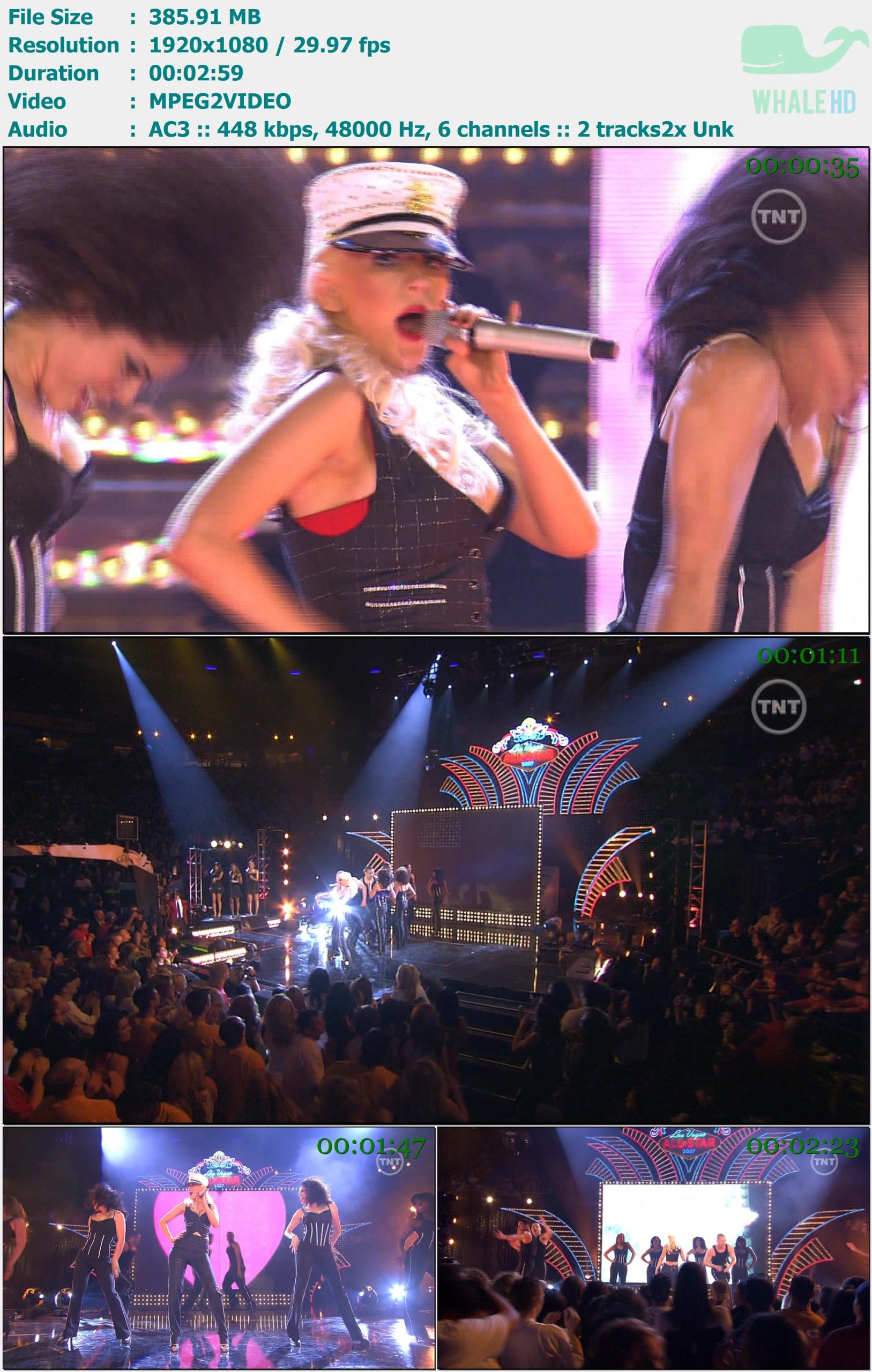 Christina Aguilera - Candyman (NBA Allstar Game Halftime Show 2007) HDTV 1080i MPEG2 - 385.91MB