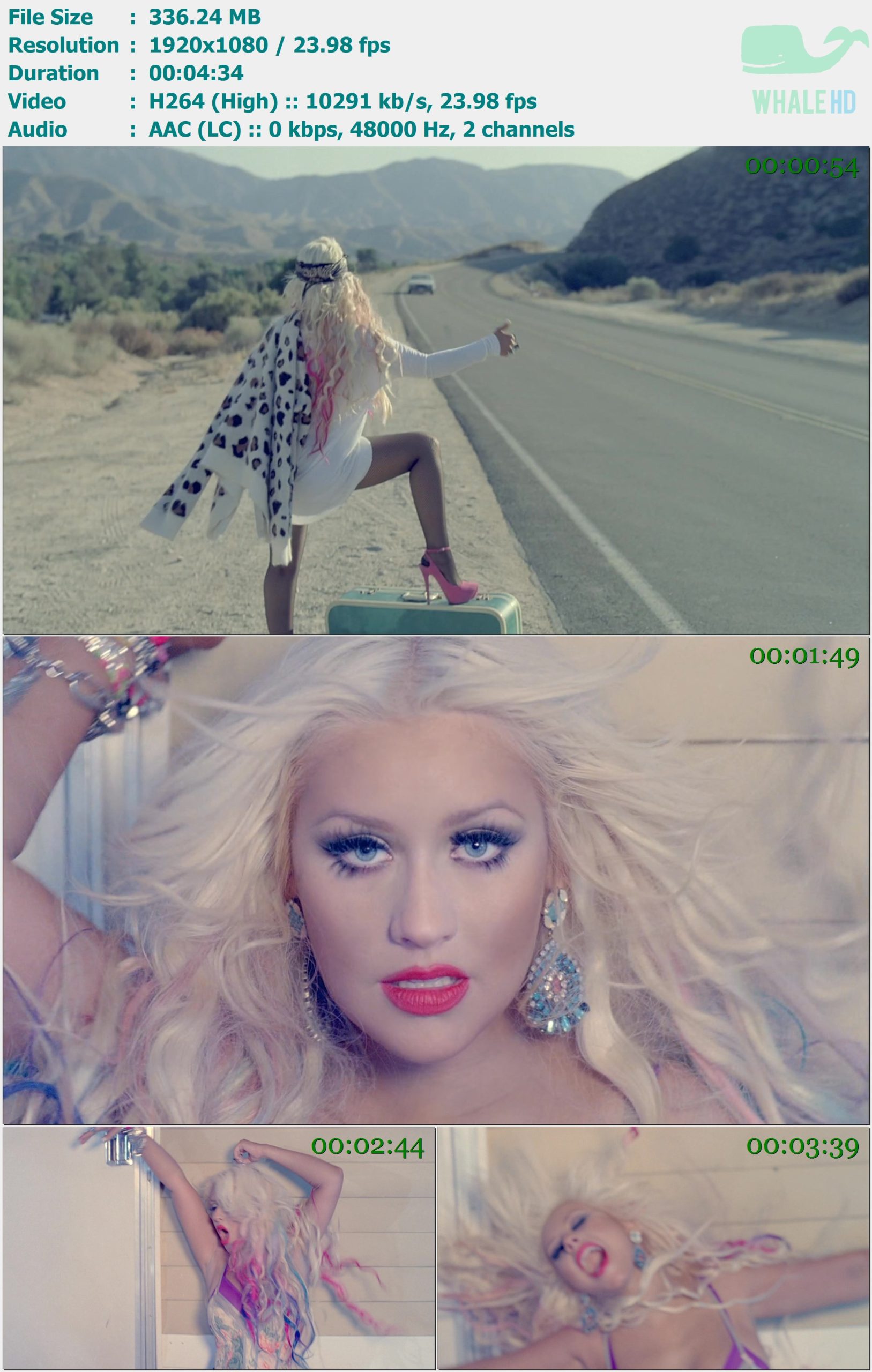 Christina Aguilera - Your Body 2012 AM 1080p H264 - 336.24MB